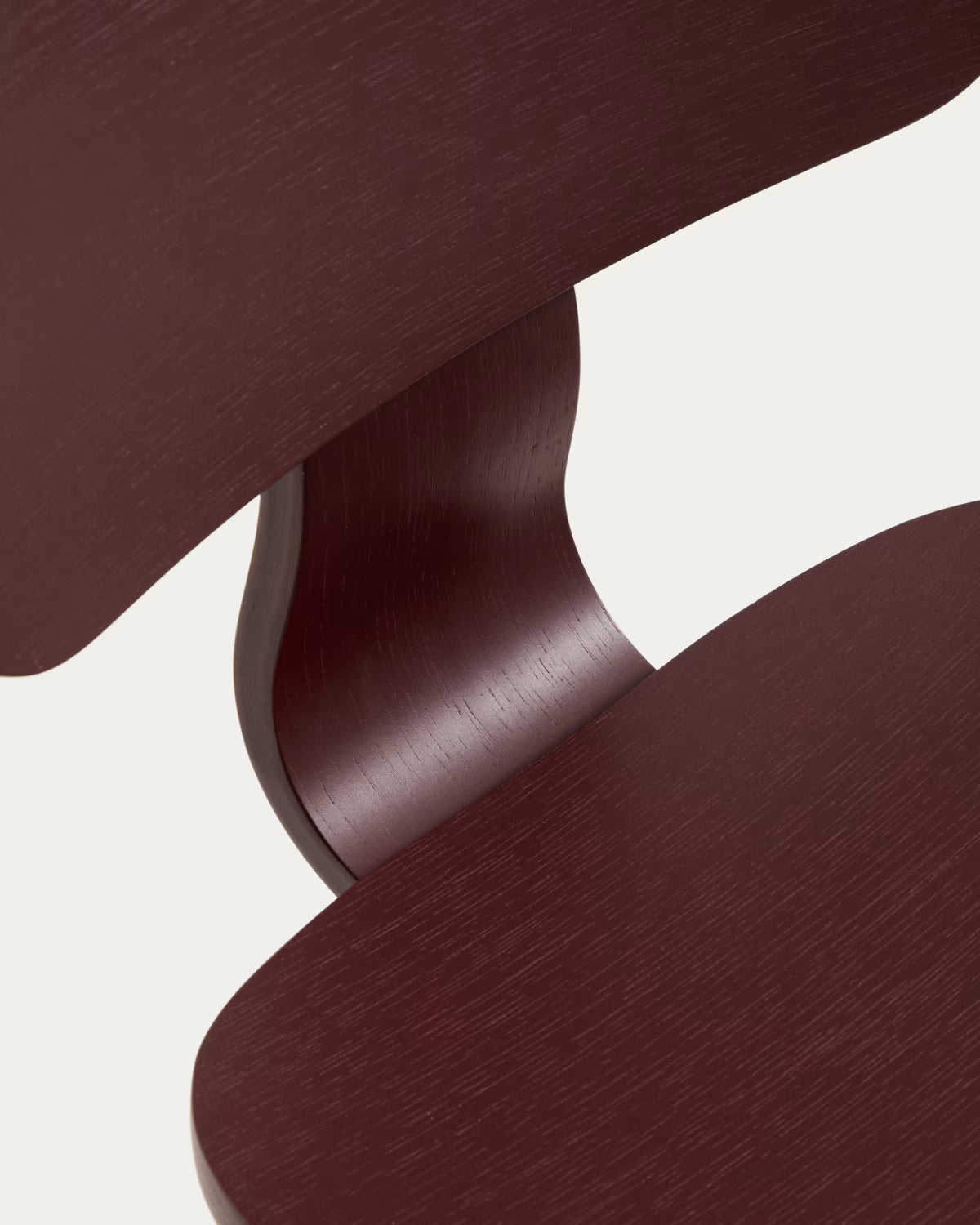 GENA Chair in Burgundy with Oak Veneer
