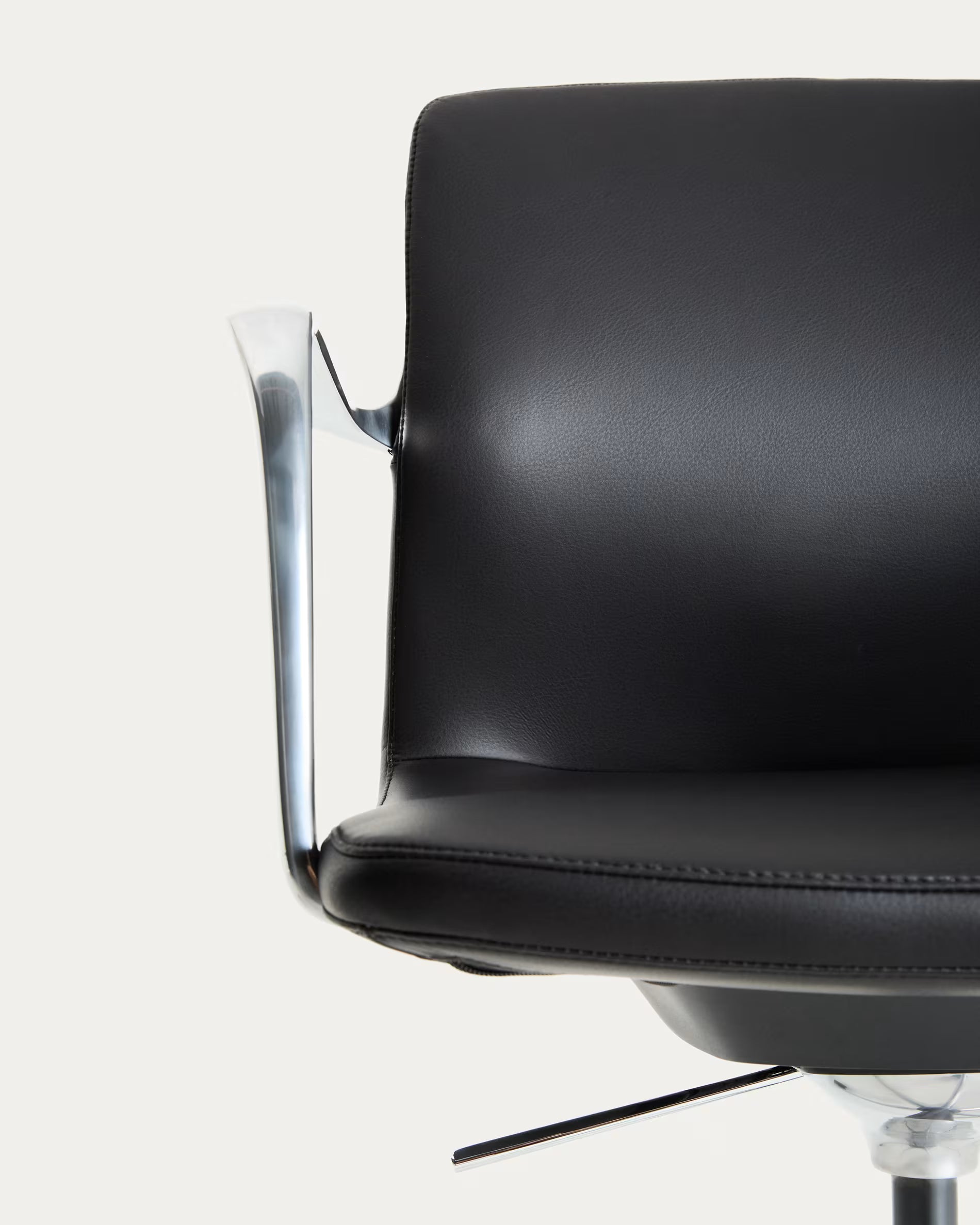 NERLAN office chair black with silver base
