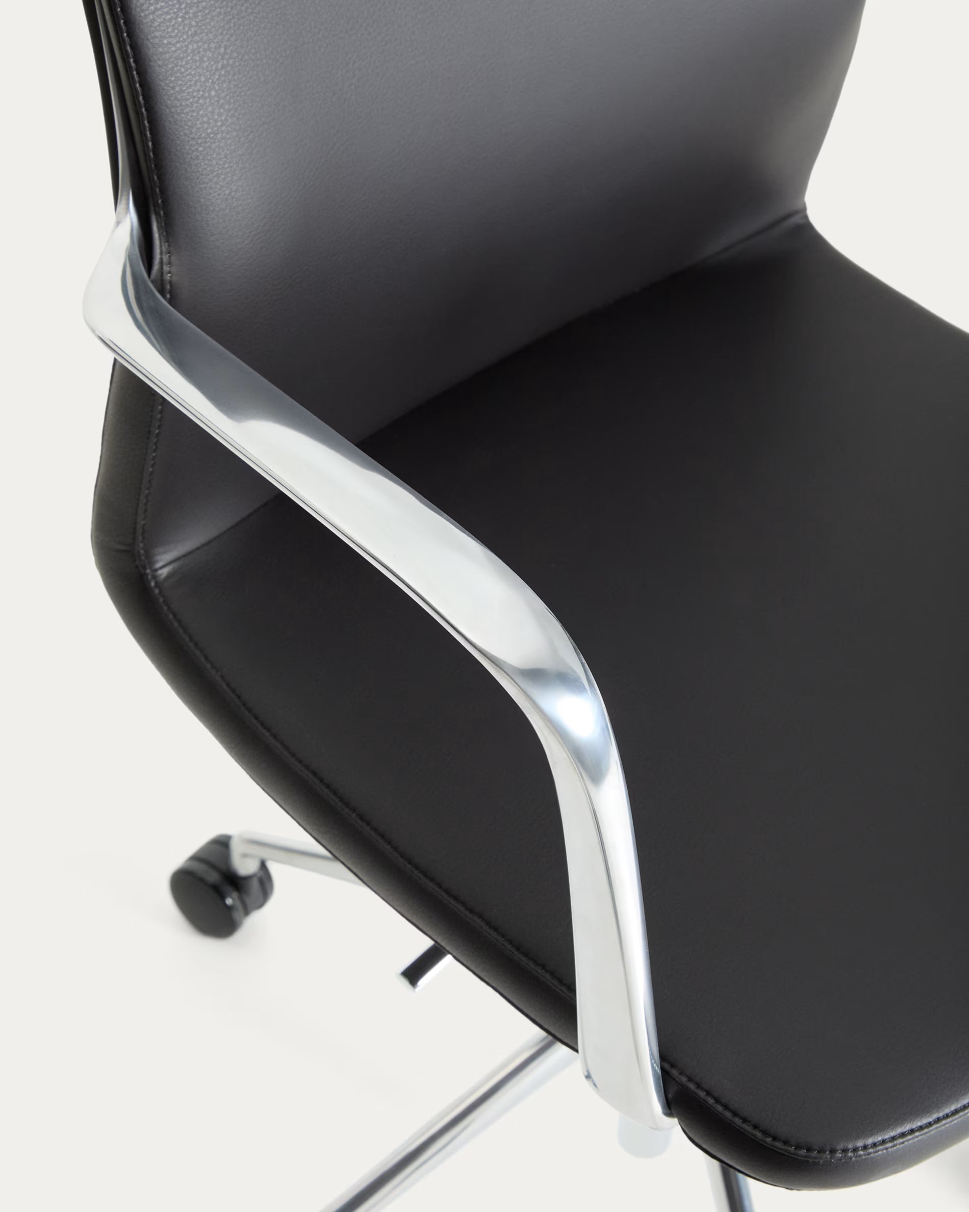 NERLAN office chair black with silver base