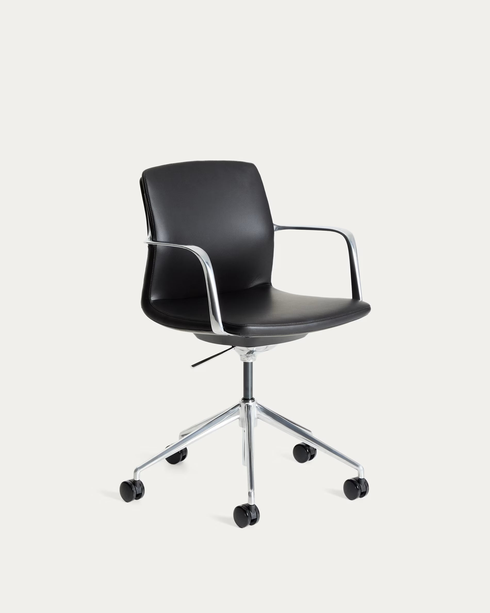 NERLAN office chair black with silver base