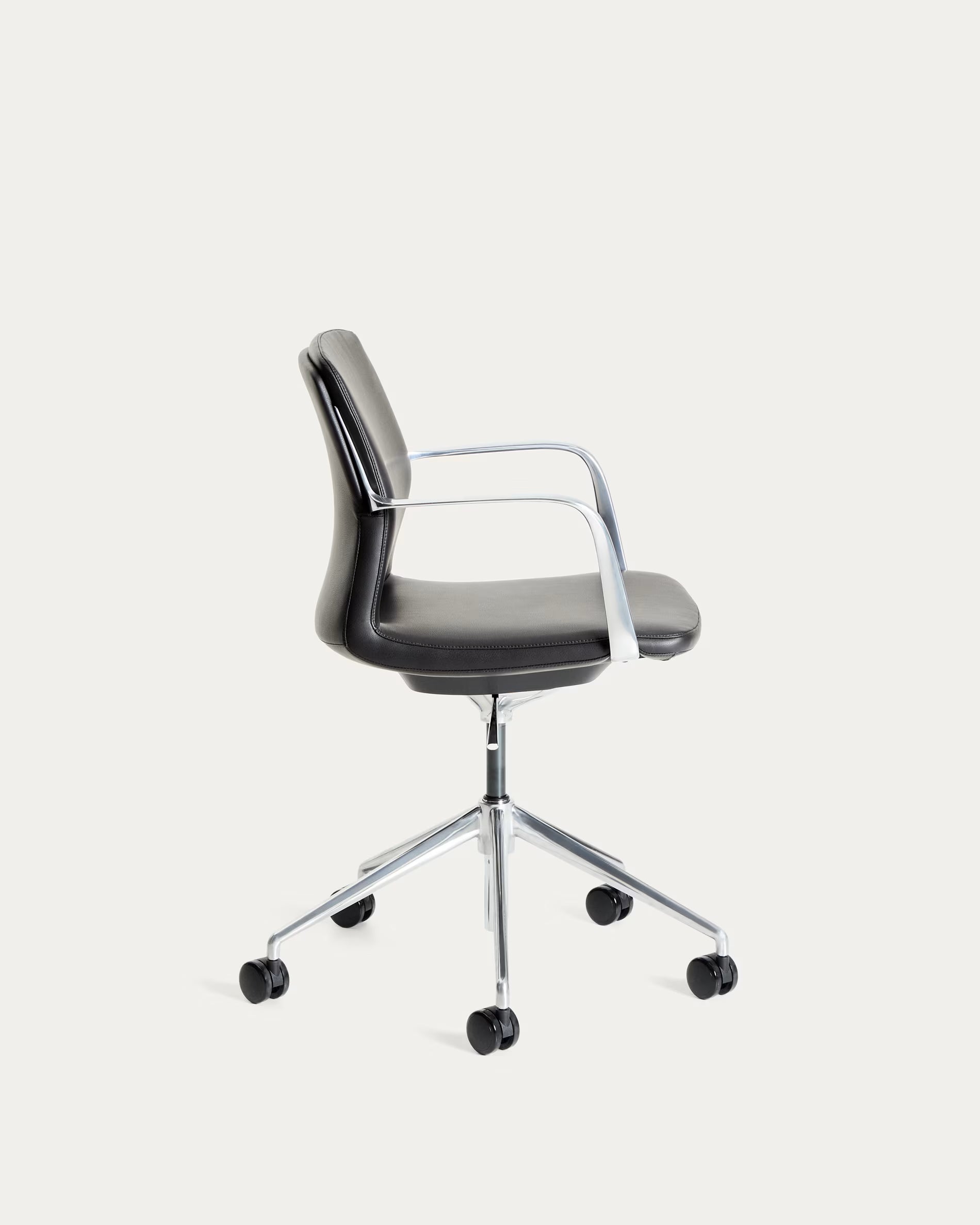 NERLAN office chair black with silver base