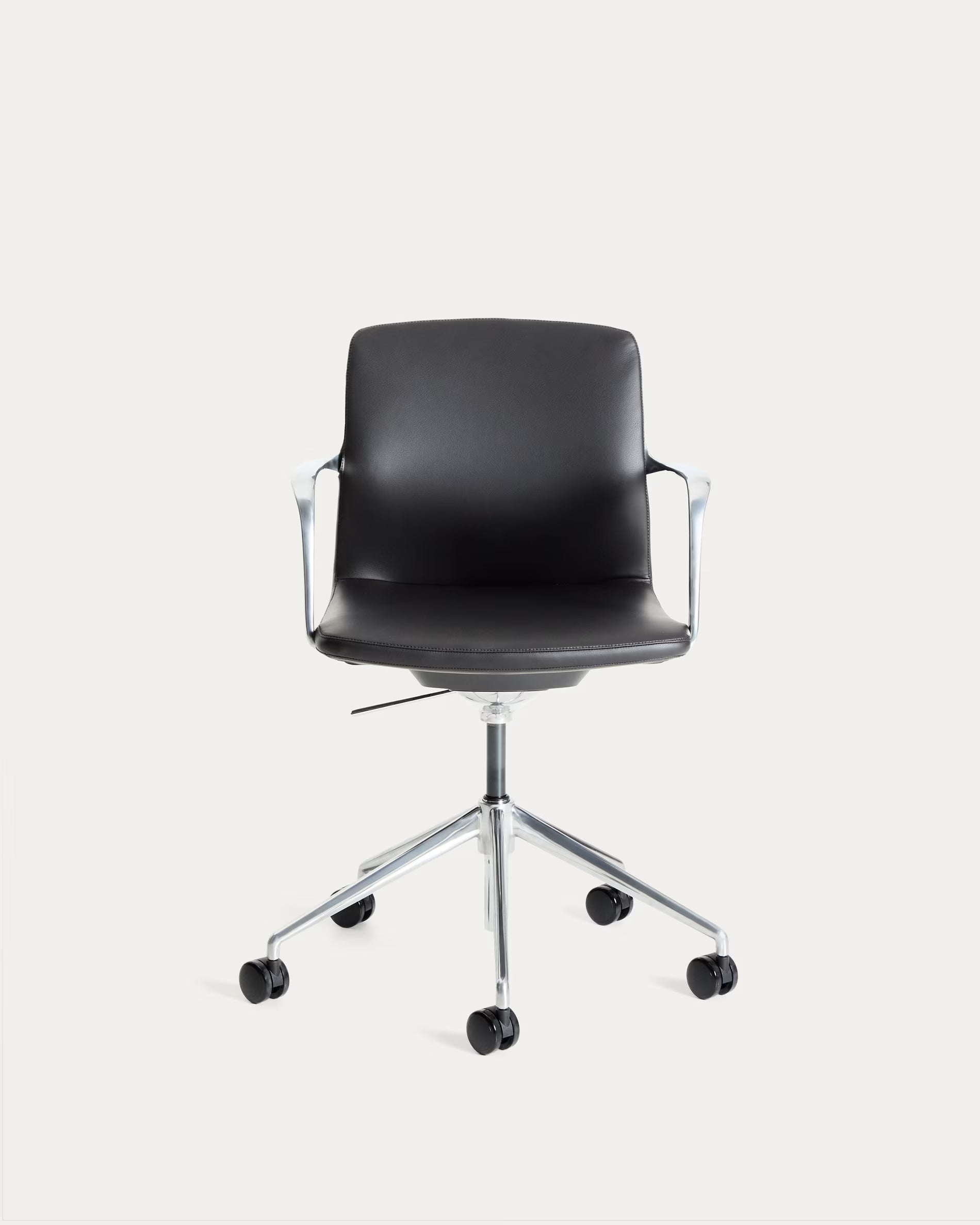 NERLAN office chair black with silver base