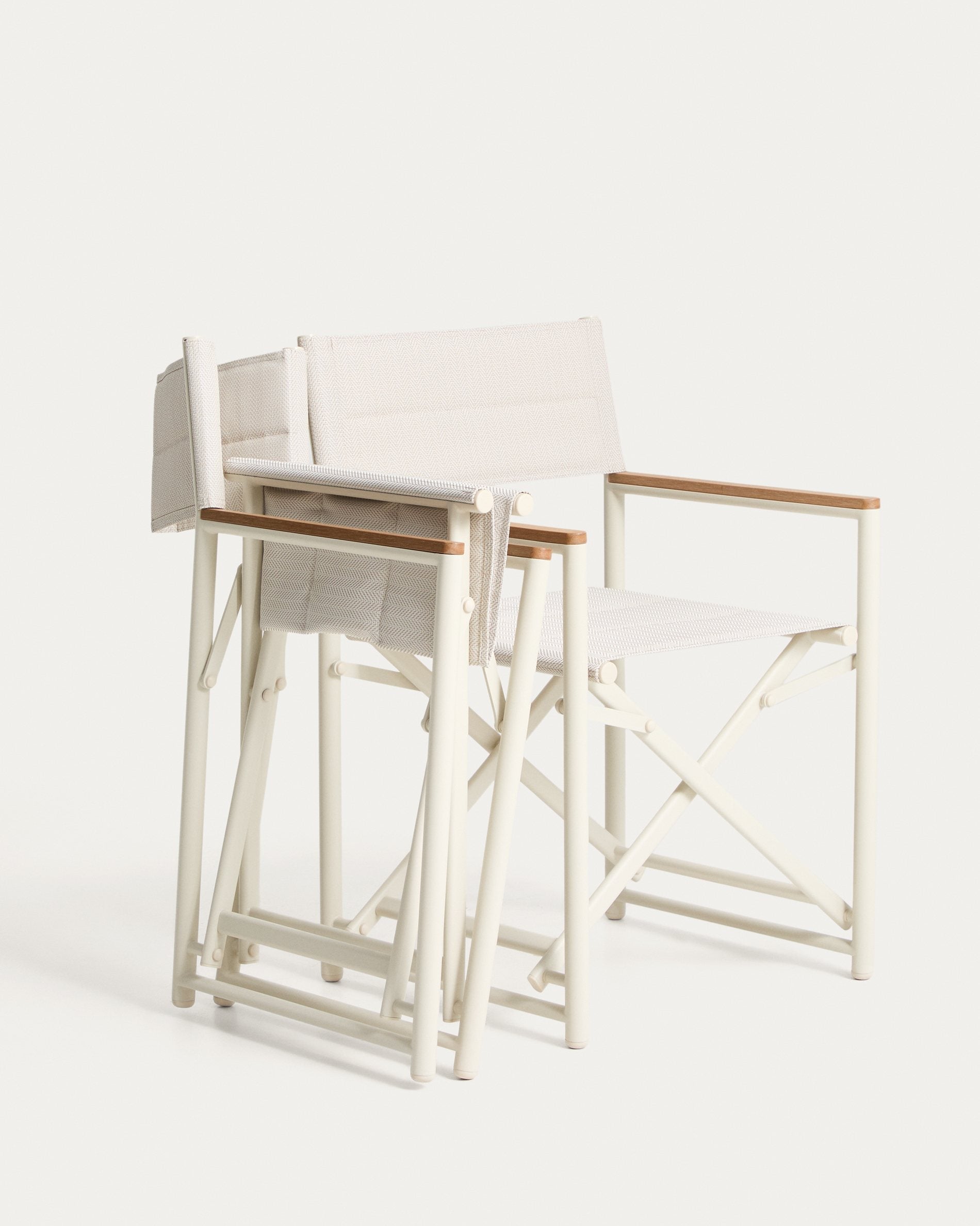 TISNO Ecru Folding Garden Chair