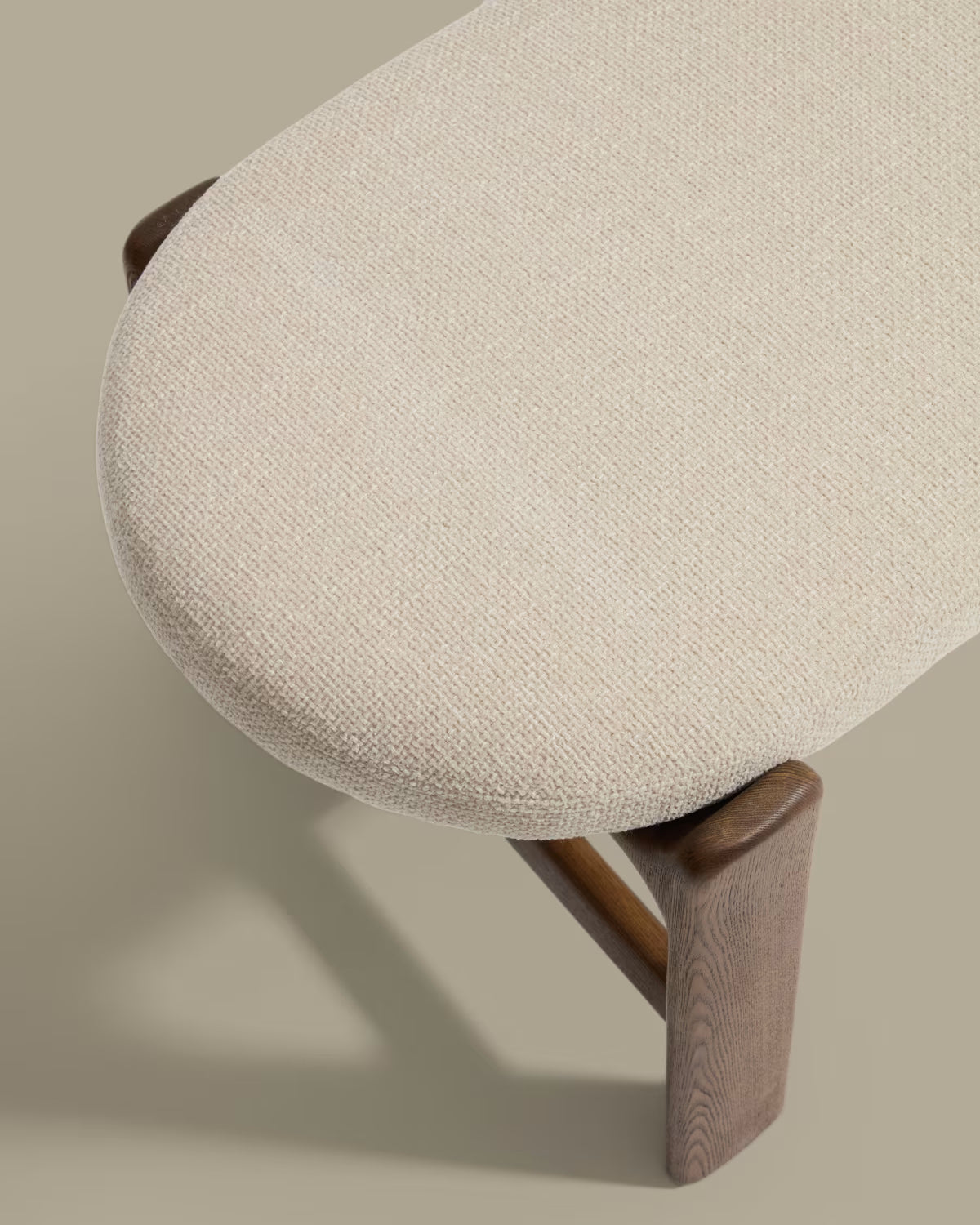 GRANITE bench in beige chenille