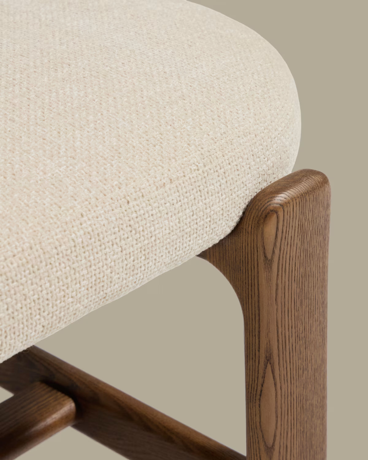 GRANITE bench in beige chenille
