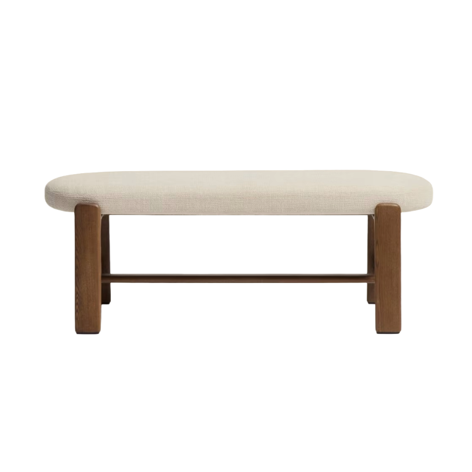 GRANITE bench in beige chenille