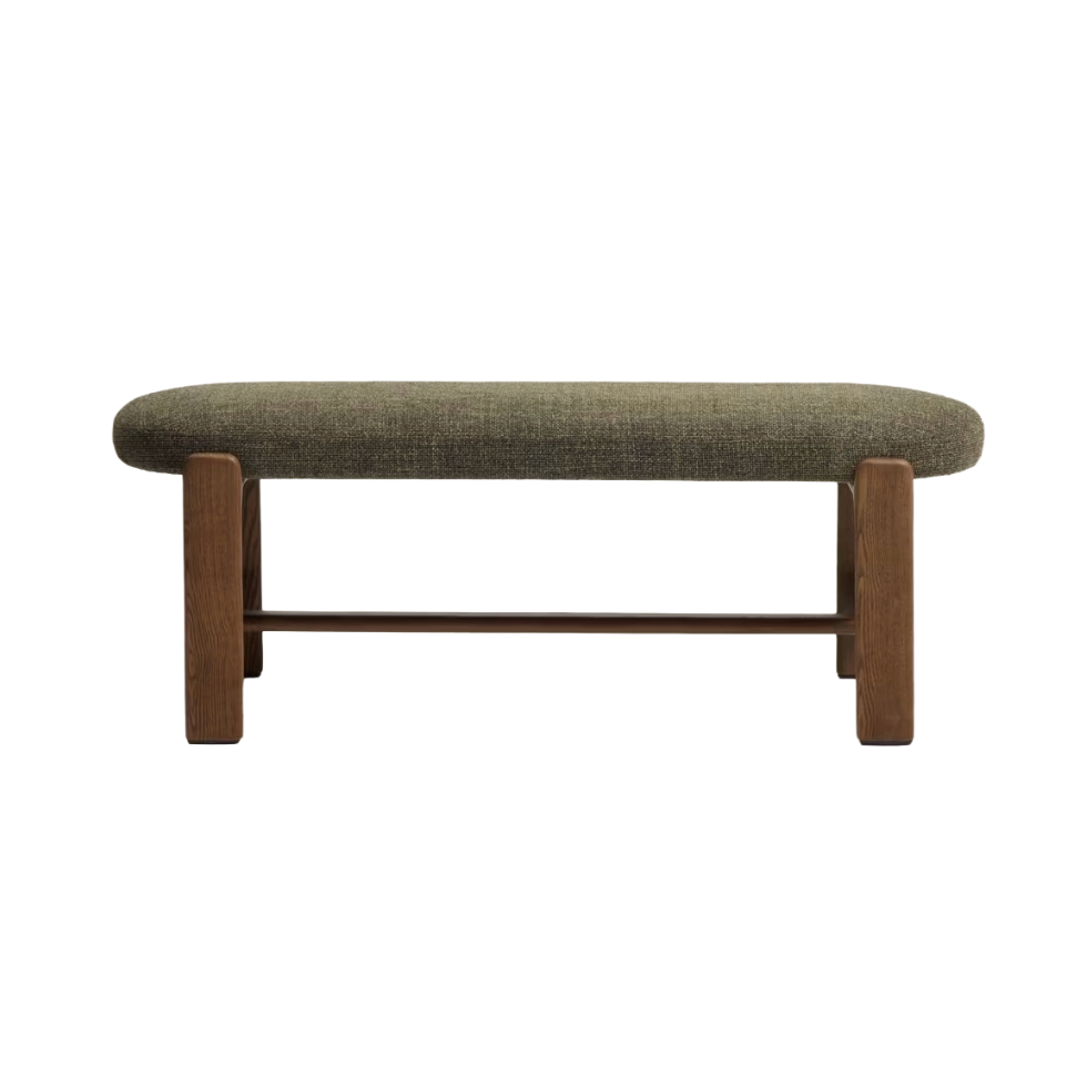 GRANITE bench in green chenille
