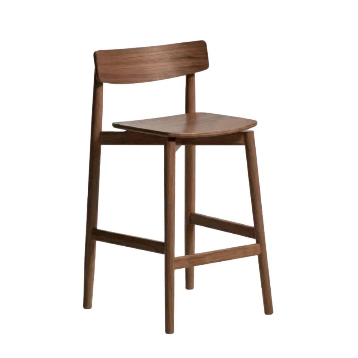 EVERA bar stool in dark oak veneer