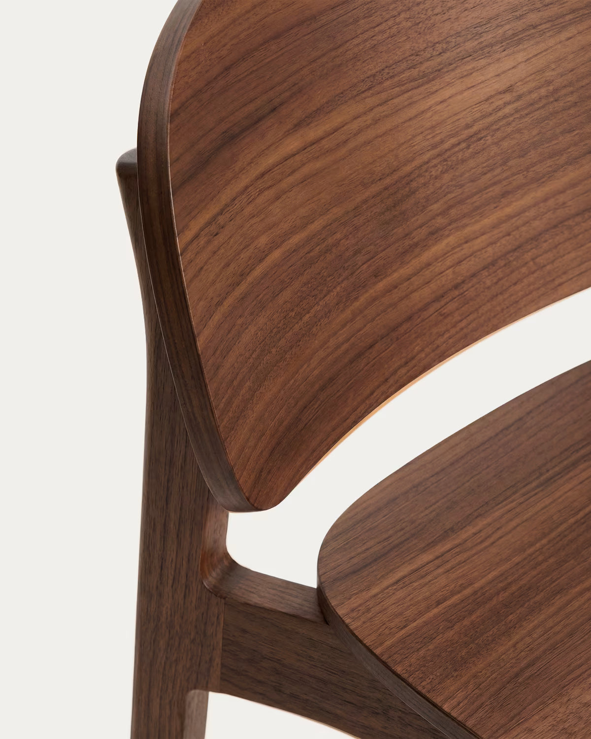 LUDARA Bar Stool in Dark Oak Veneer