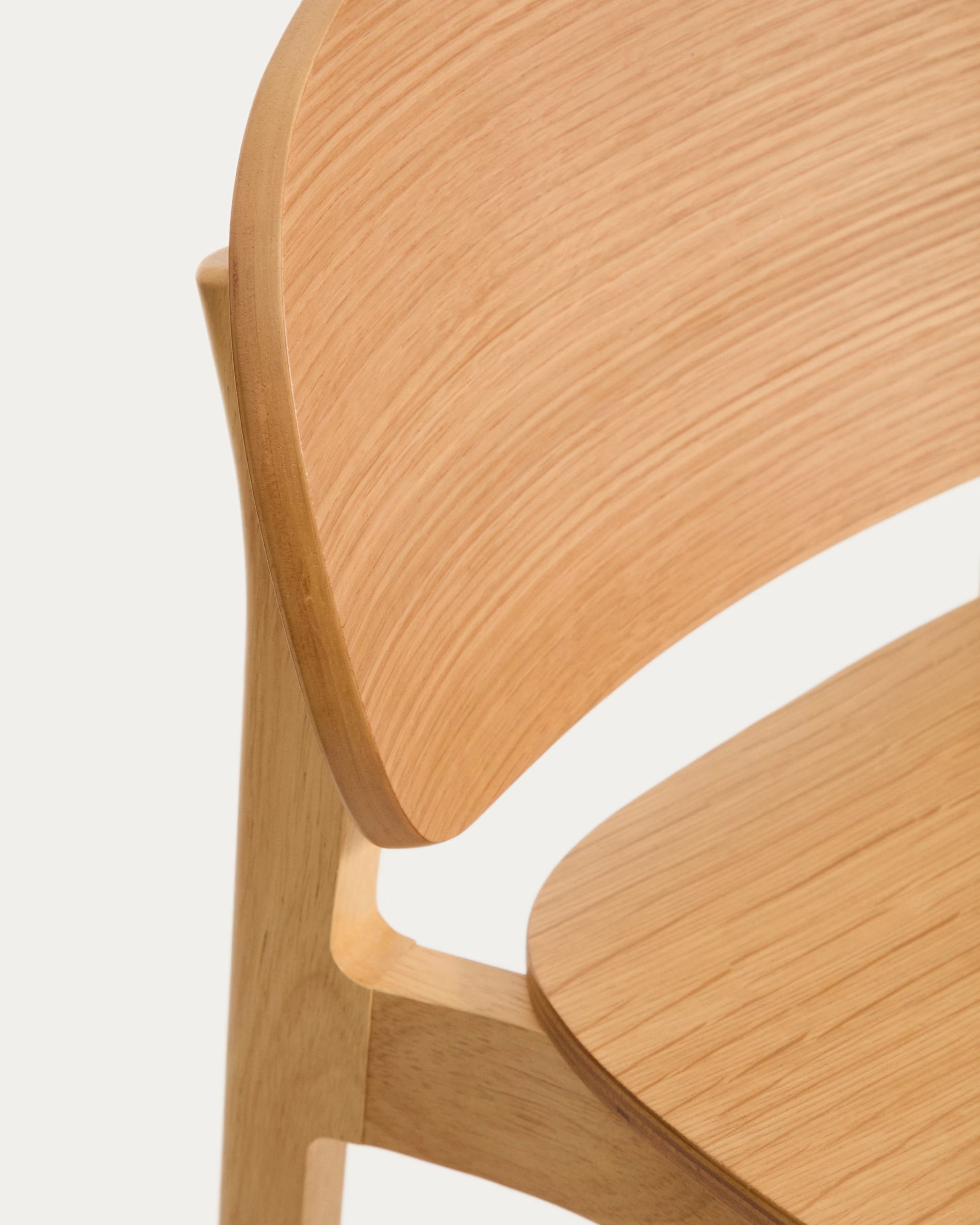 LUDARA Bar Stool with Oak Veneer