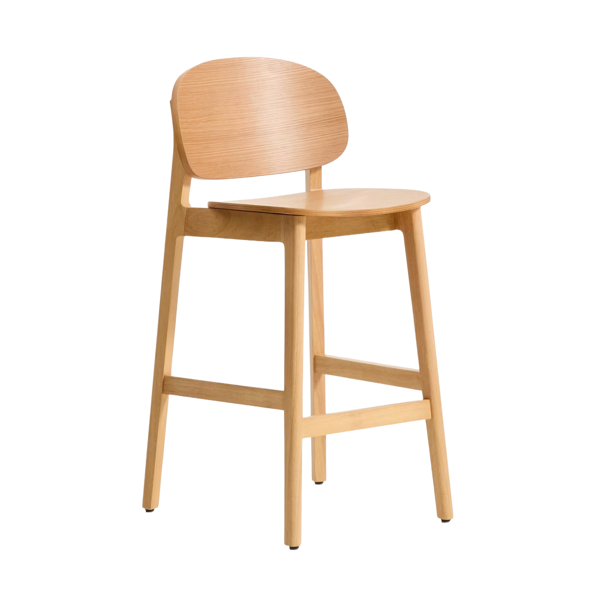 LUDARA Bar Stool with Oak Veneer