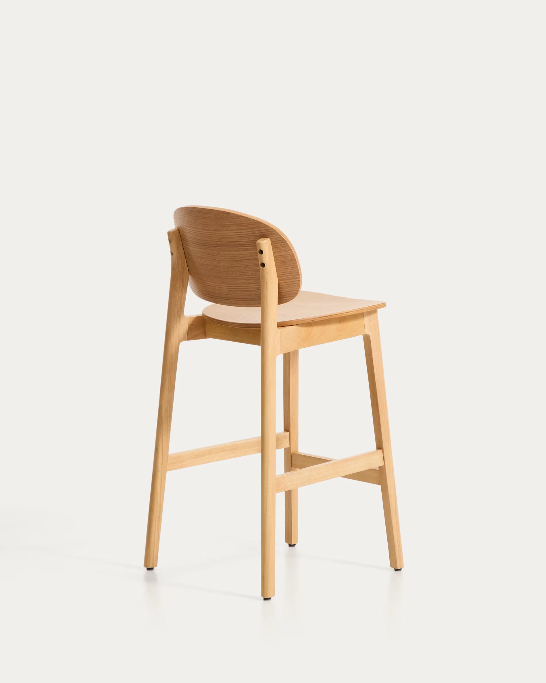 LUDARA Bar Stool with Oak Veneer