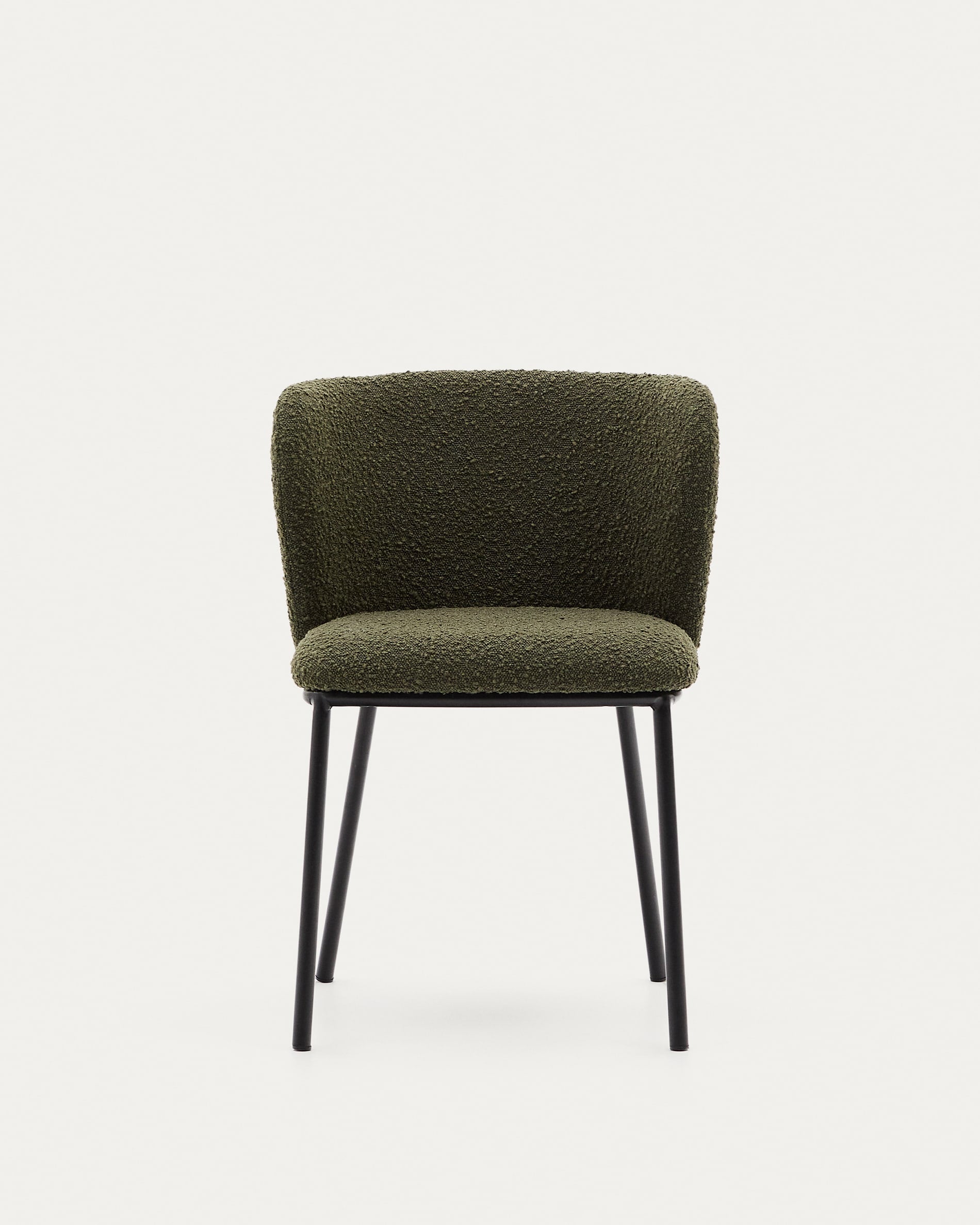 Stuhl im Stoff Boucle Ciselia Olive