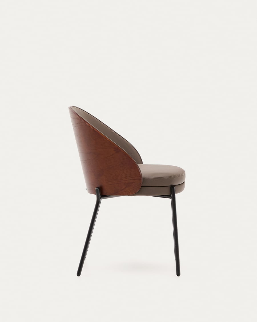 Eama brown eco -lean chair with a nut finish