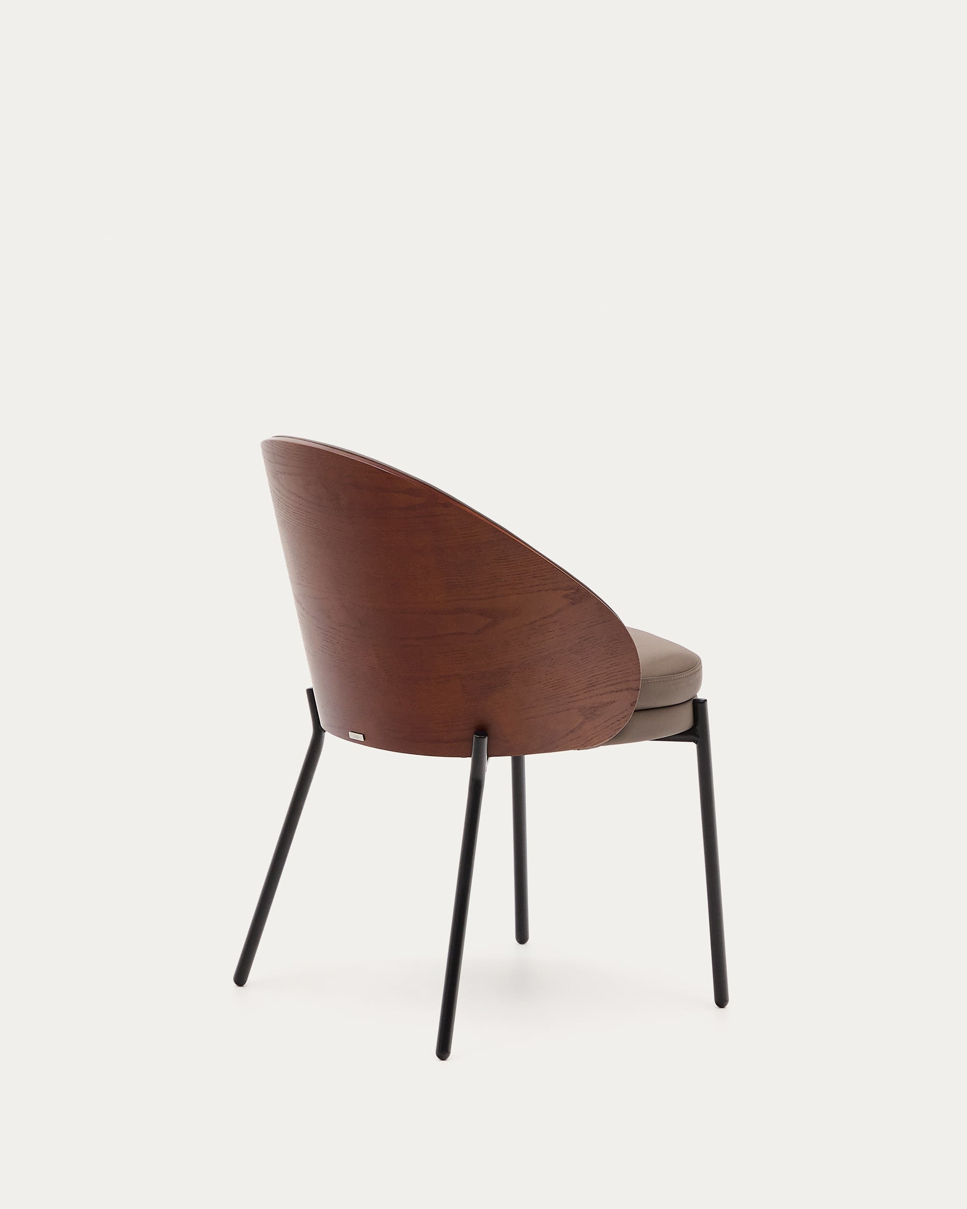 Eama brown eco -lean chair with a nut finish