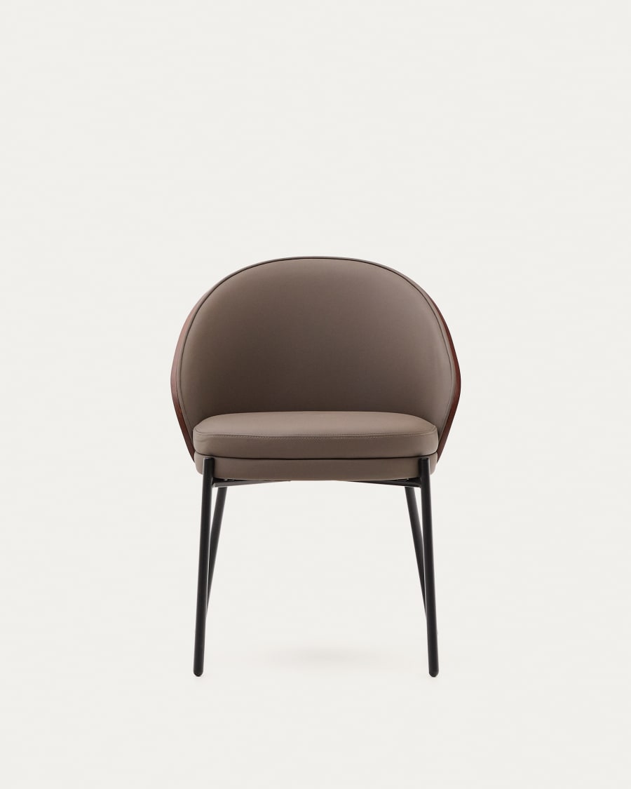 Eama brown eco -lean chair with a nut finish