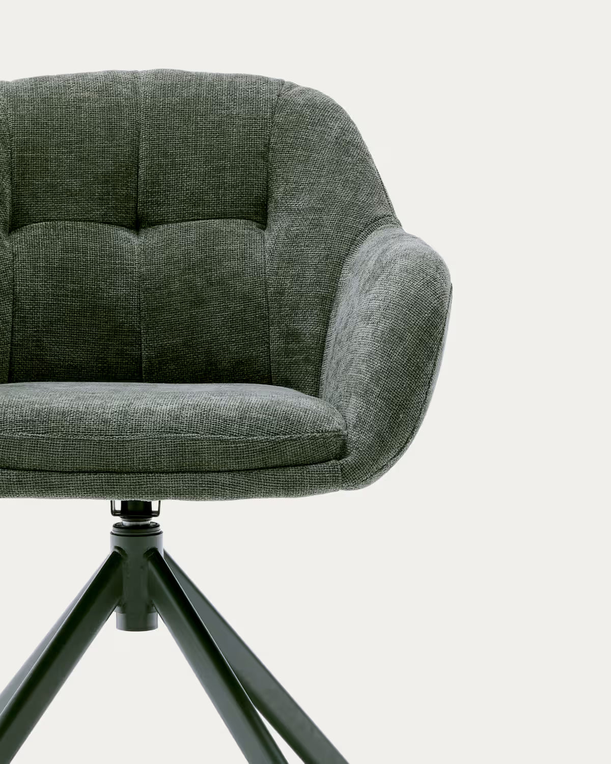 DORINA Green Chenille Swivel Chair