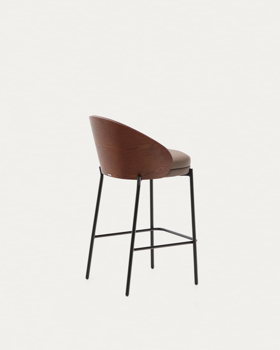 Eama Bar Bar Chair with a nut finish