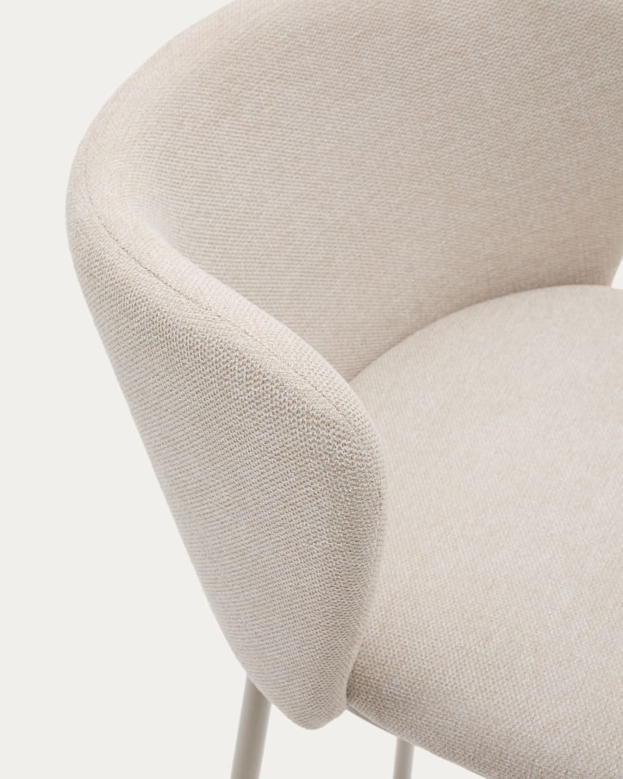 Ciselia beige bar chair with a beige base