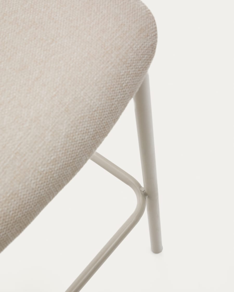 Ciselia beige bar chair with a beige base