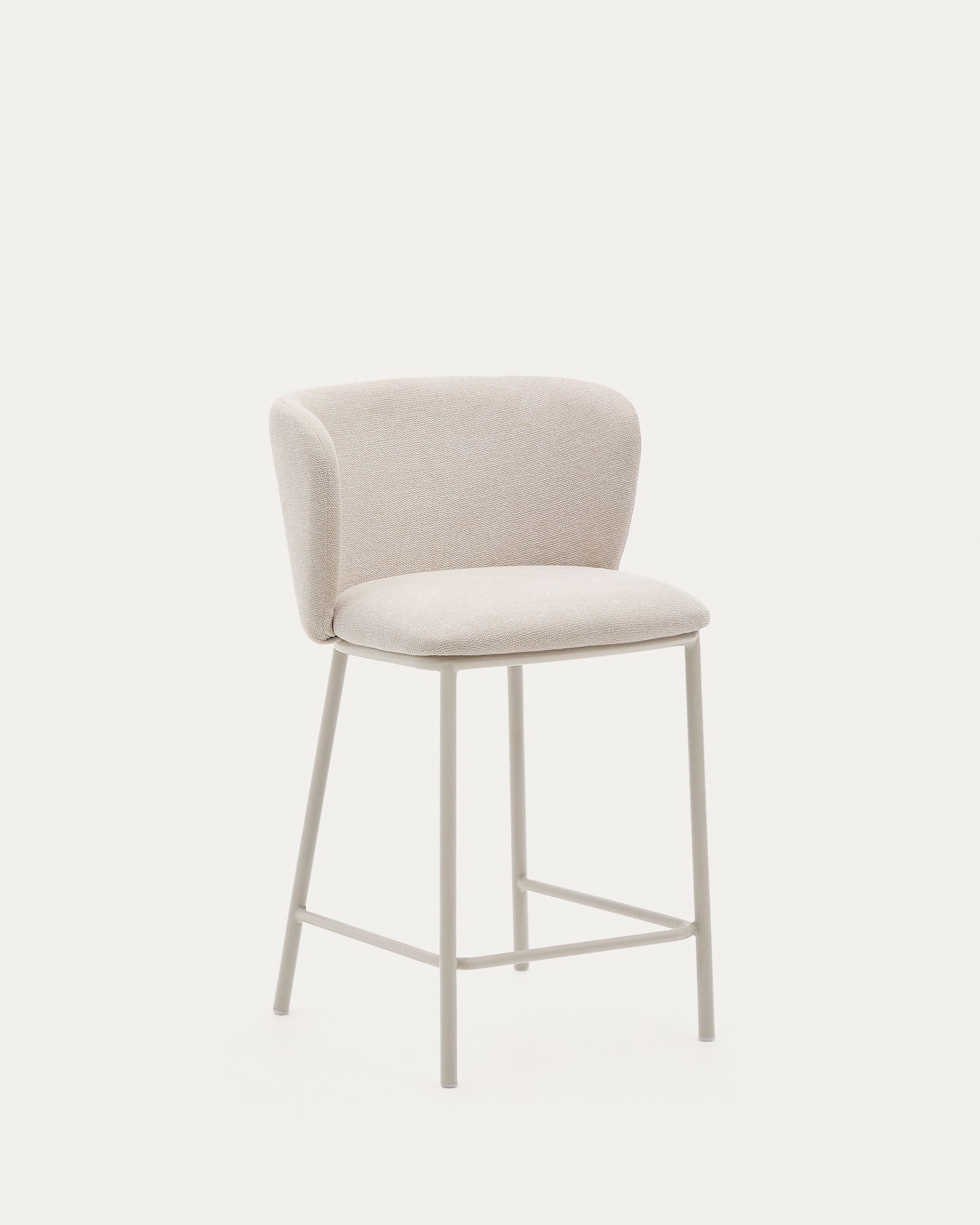 Ciselia beige bar chair with a beige base