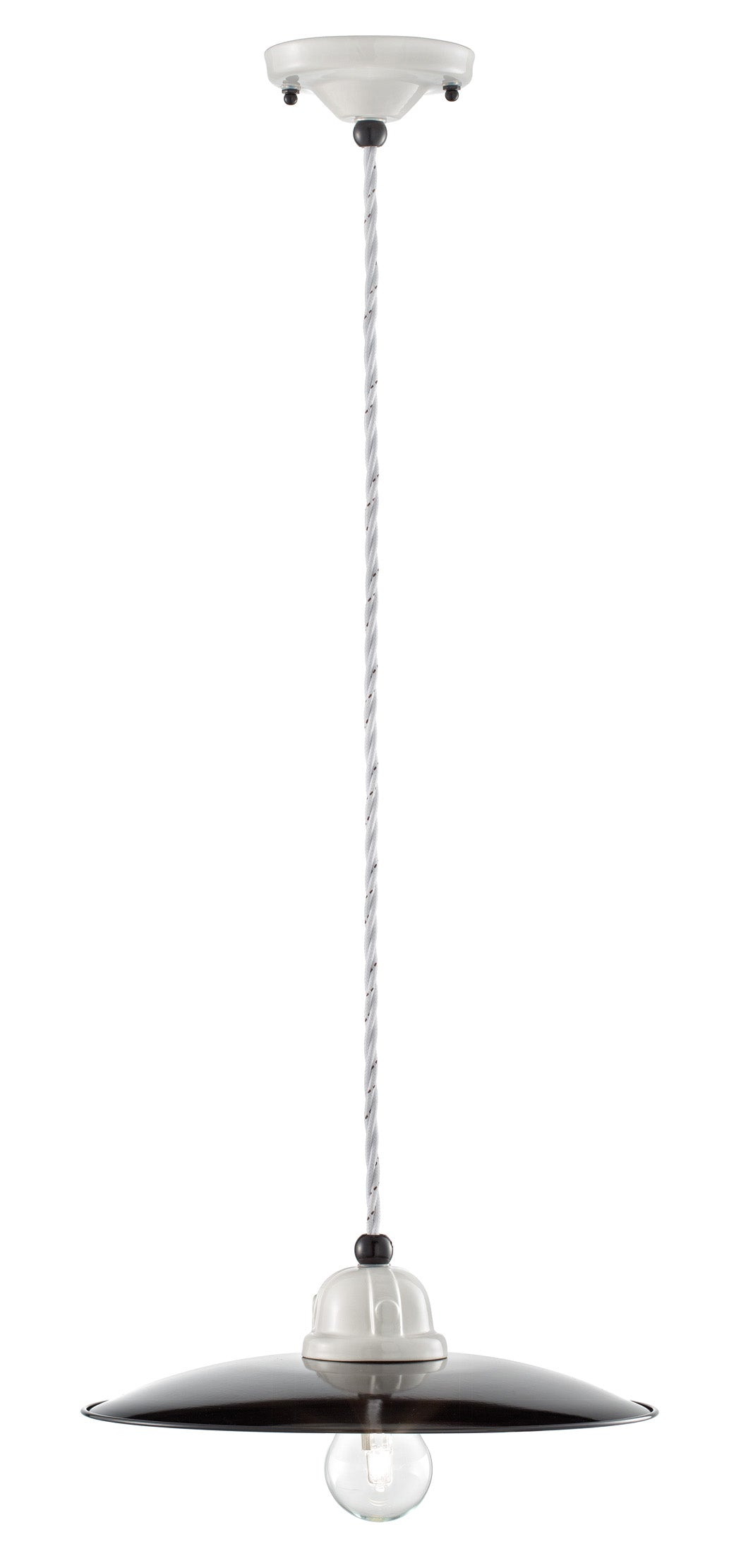 B&amp;W Keramik Pendelleuchte schwarz-weiß 