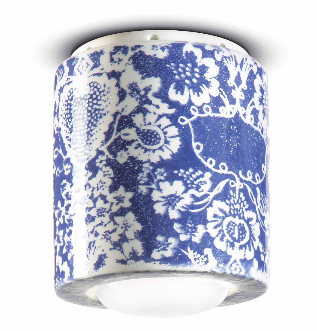 Keramikstrahler PI blaue Blumen