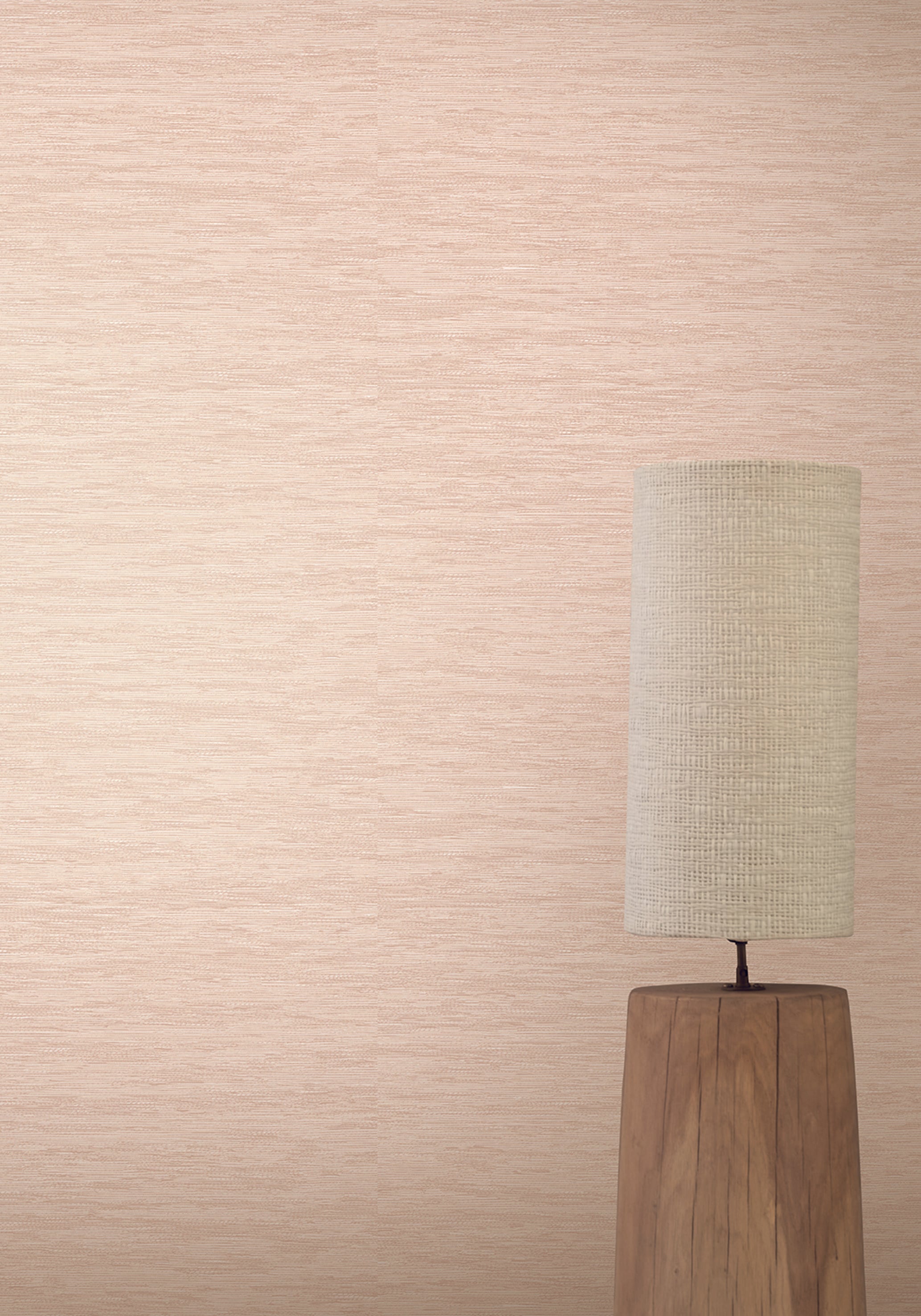 Structural wallpaper imitating jacquard fabric TATAMI - LAIT DE ROSE milky pink
