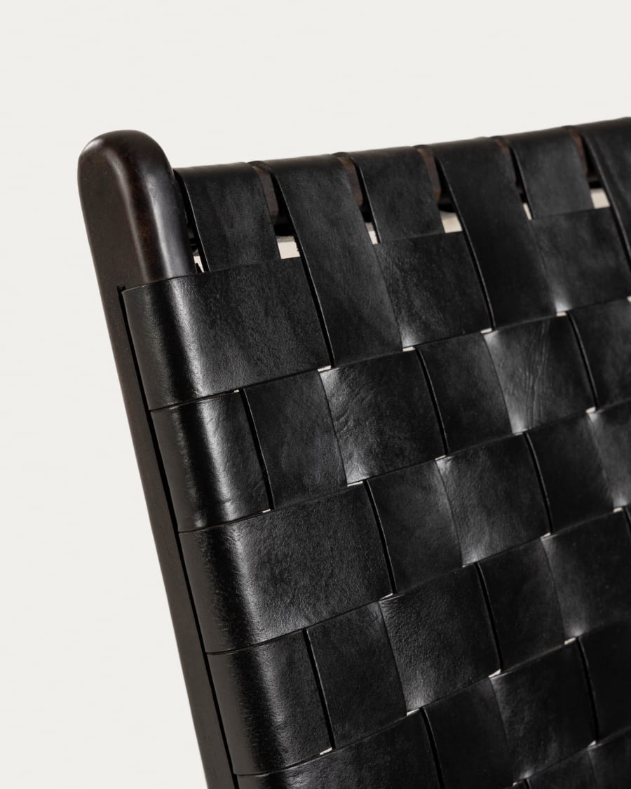 Calixt armchair black leather