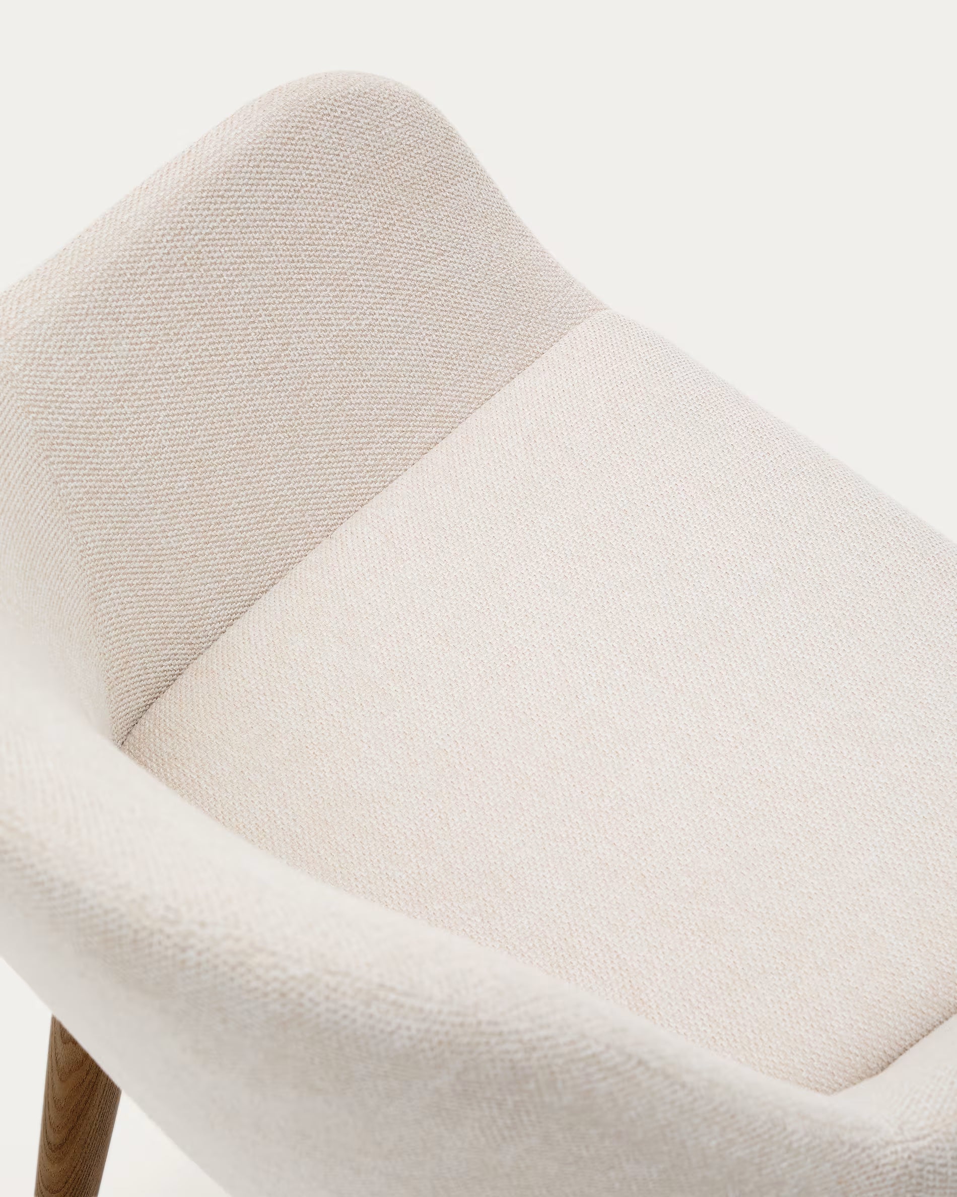 KONNA Chair in Beige Chenille with Dark Ash Base