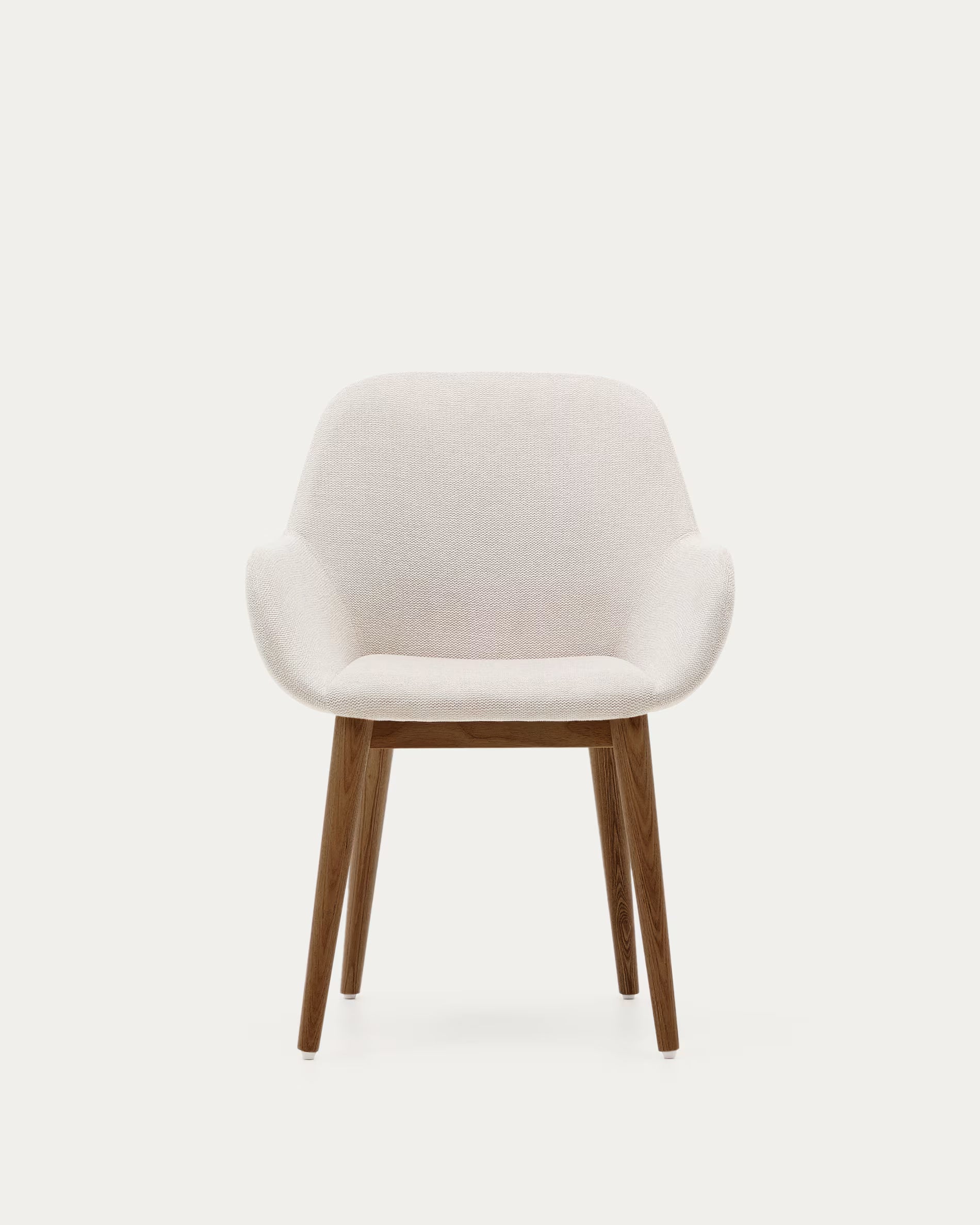 KONNA Chair in Beige Chenille with Dark Ash Base