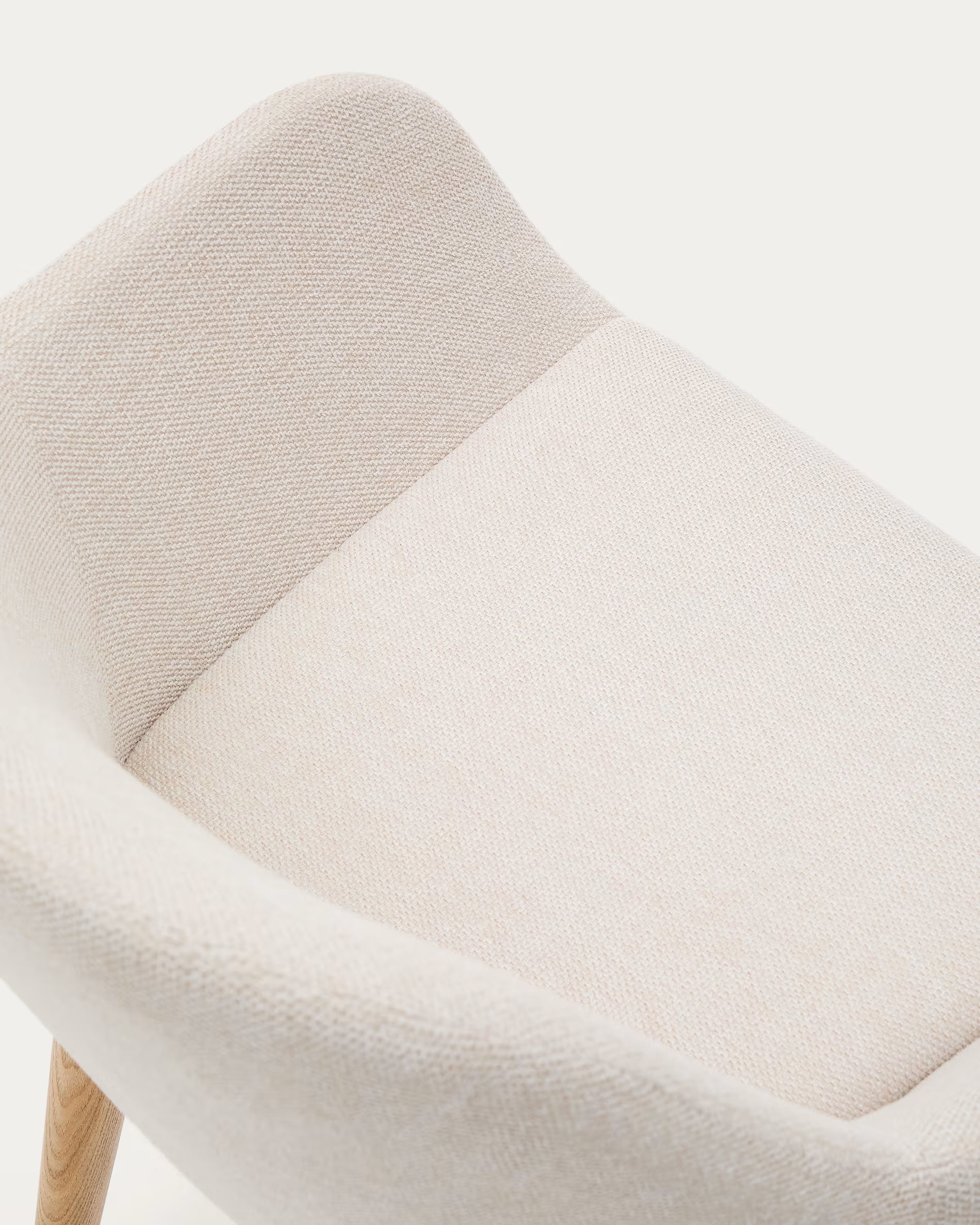 KONNA Chair in Beige Chenille with Ash Base