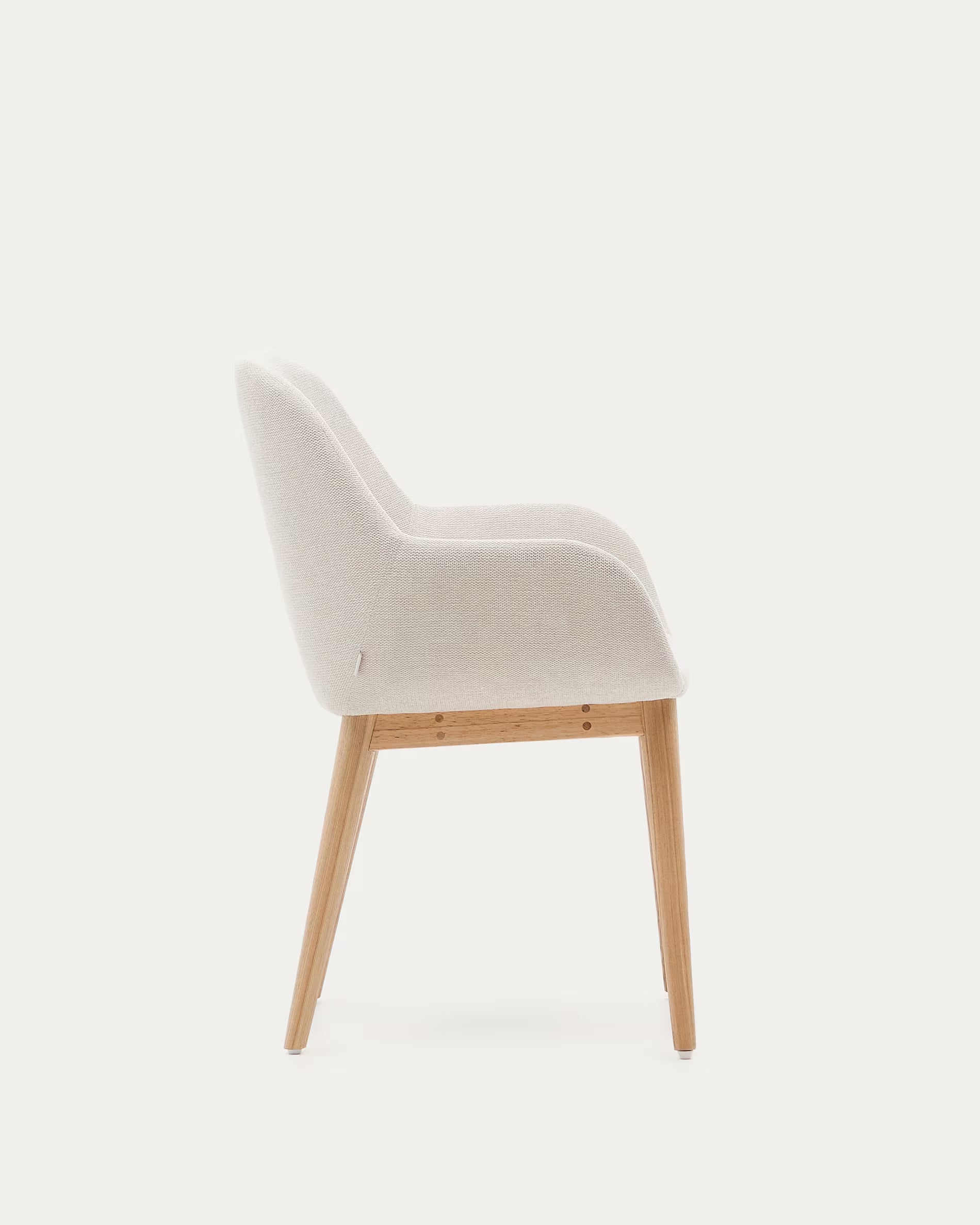KONNA Chair in Beige Chenille with Ash Base