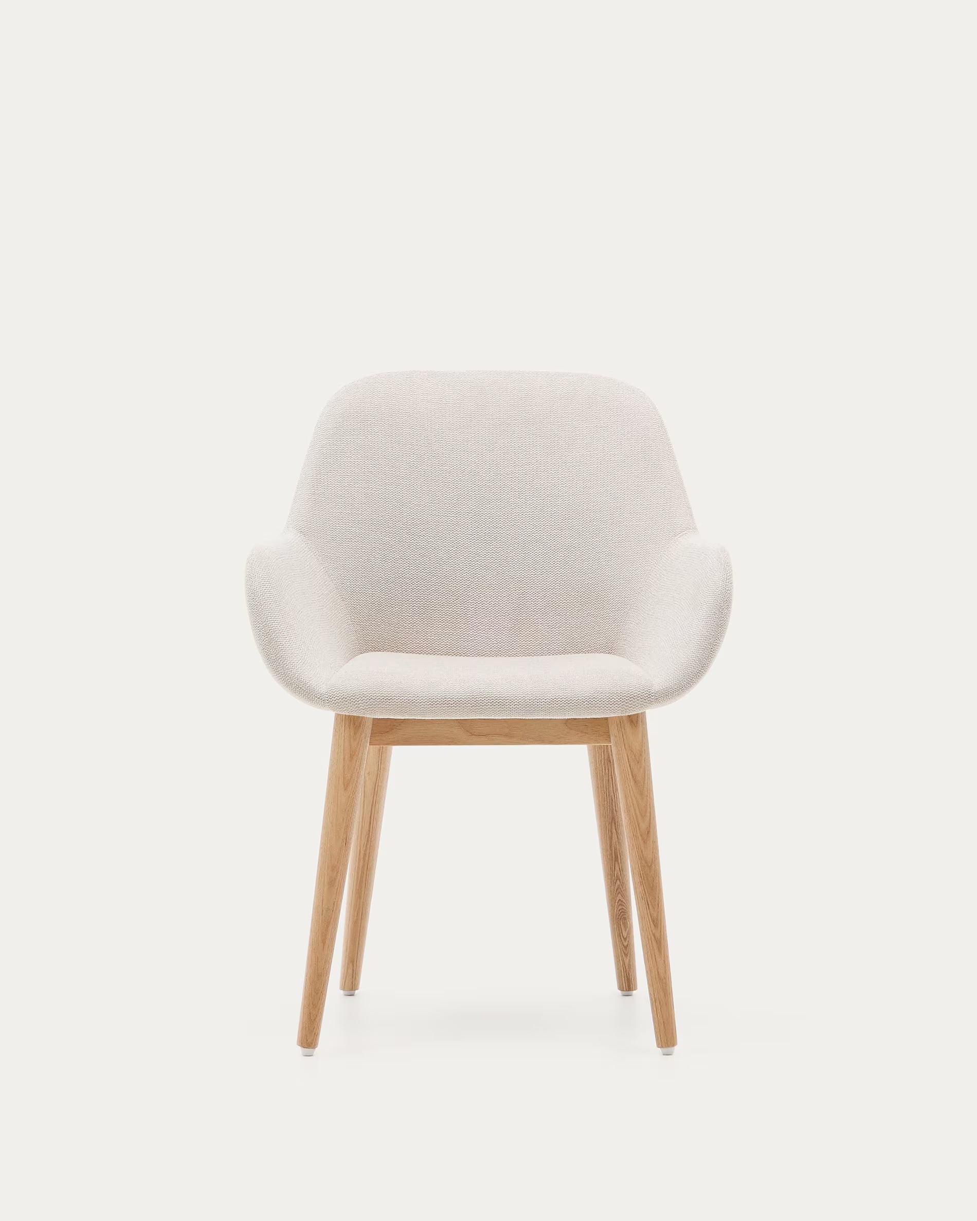 KONNA Chair in Beige Chenille with Ash Base