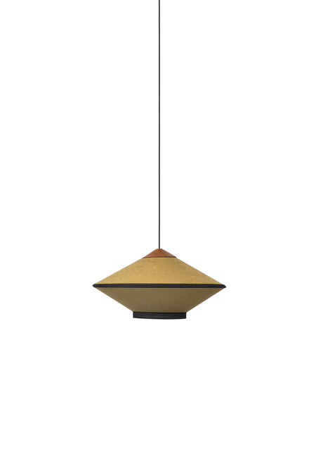 Brown cymbal hanging lamp