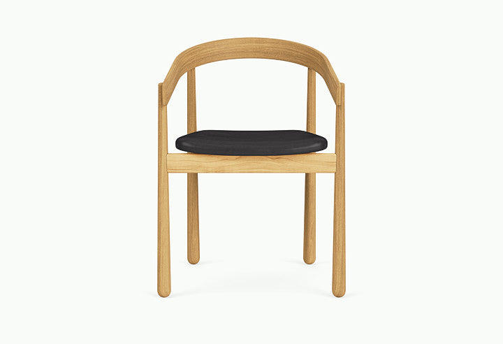 HOMERUN Chair black eco-leather with wooden base