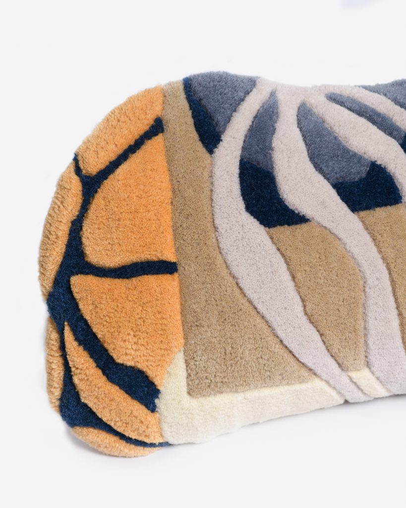 Dekokissen CORAL beige mit orange