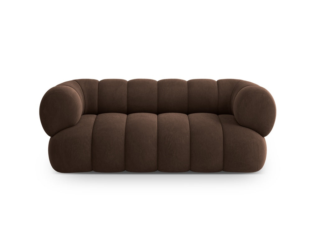 2-seater velvet sofa KOGE chocolate