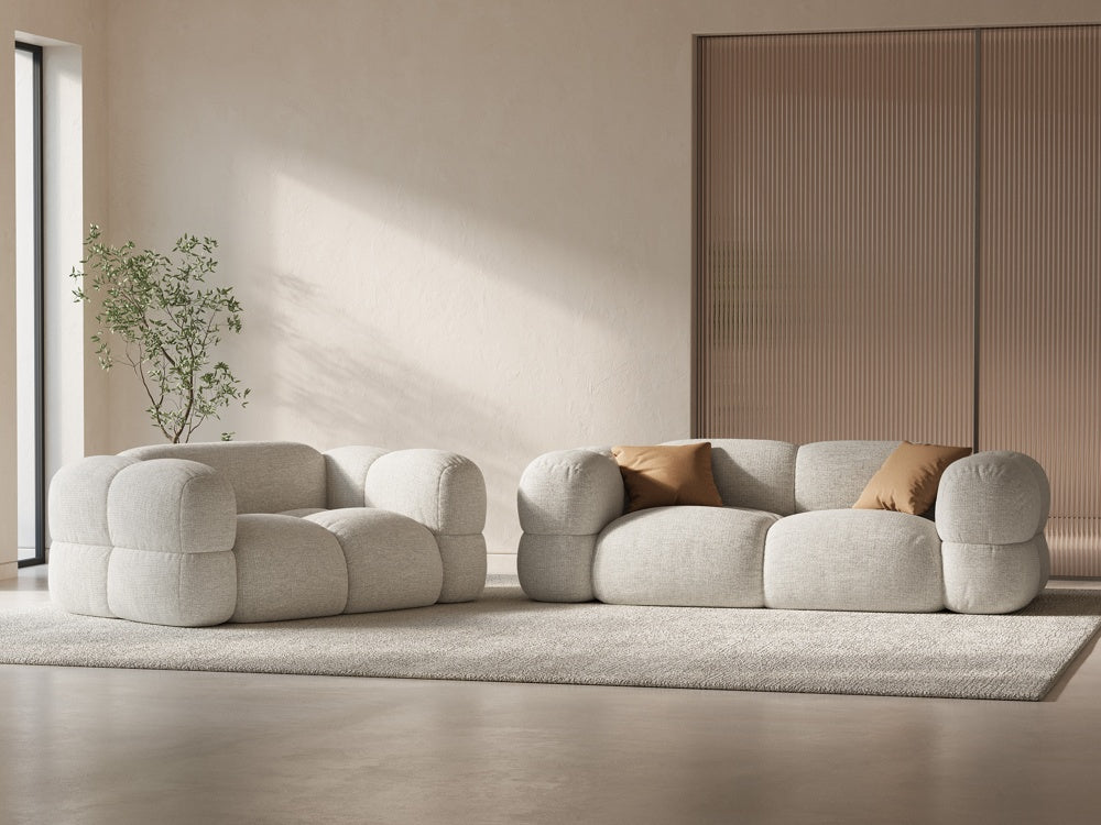 LORETTO Light Beige 2-Seater Sofa