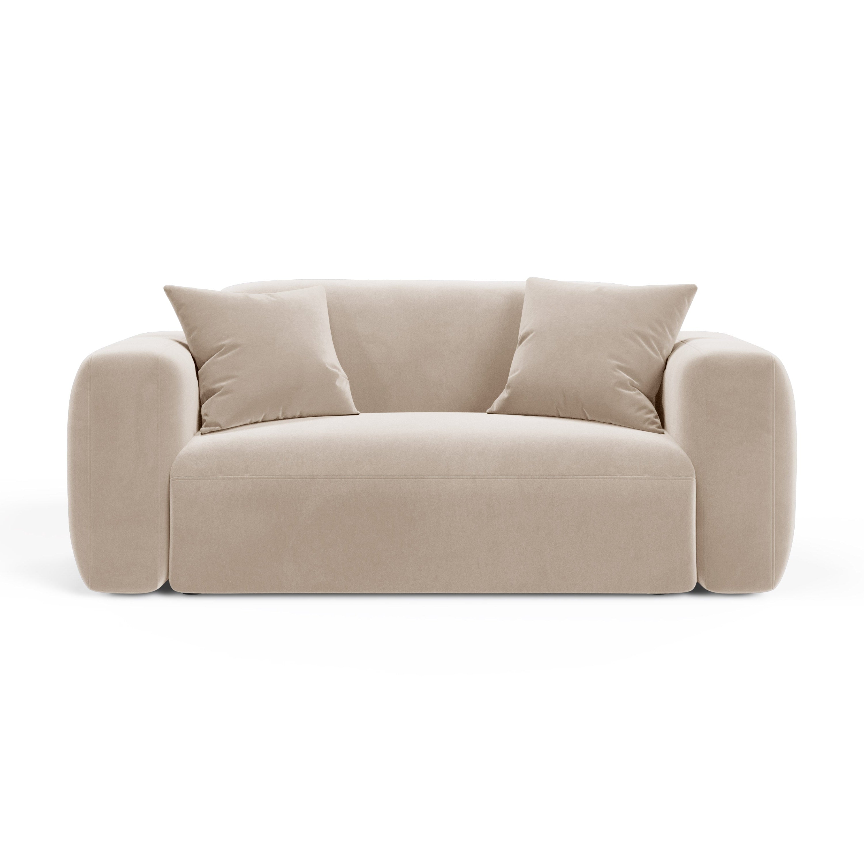 Sofa aus Samt 2-sitzig STRINO beige