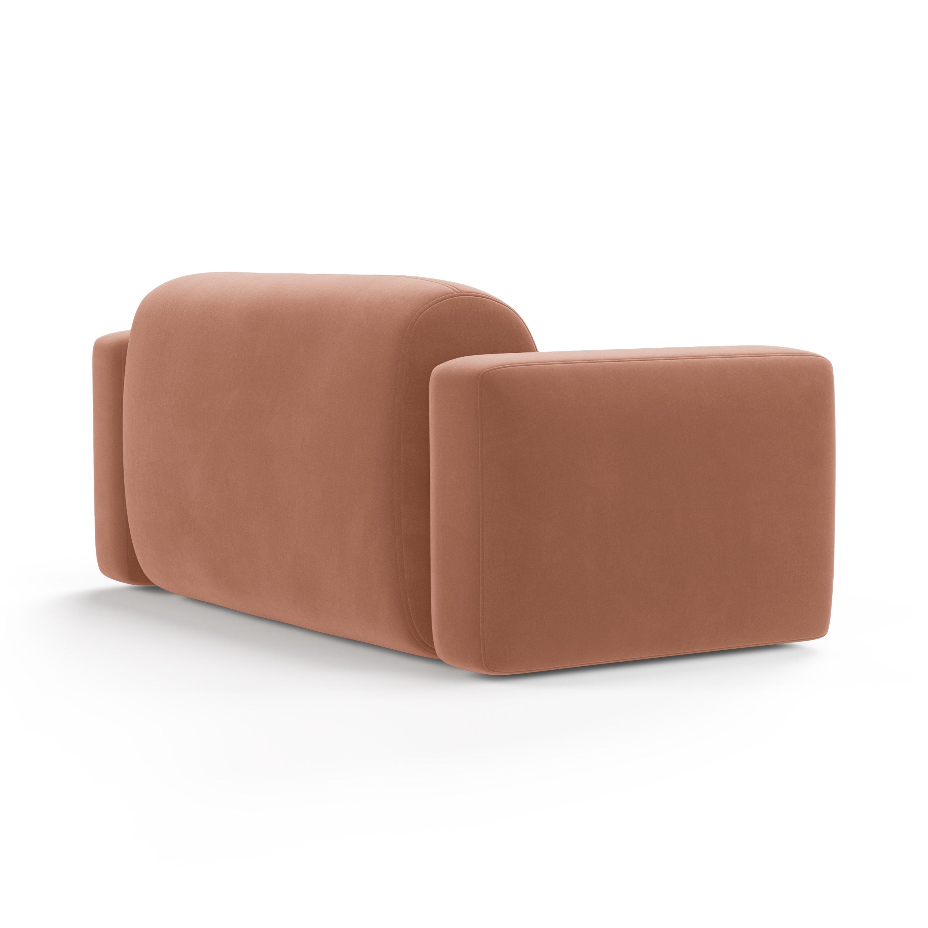 Samtsofa 2-sitzig STRINO rosa