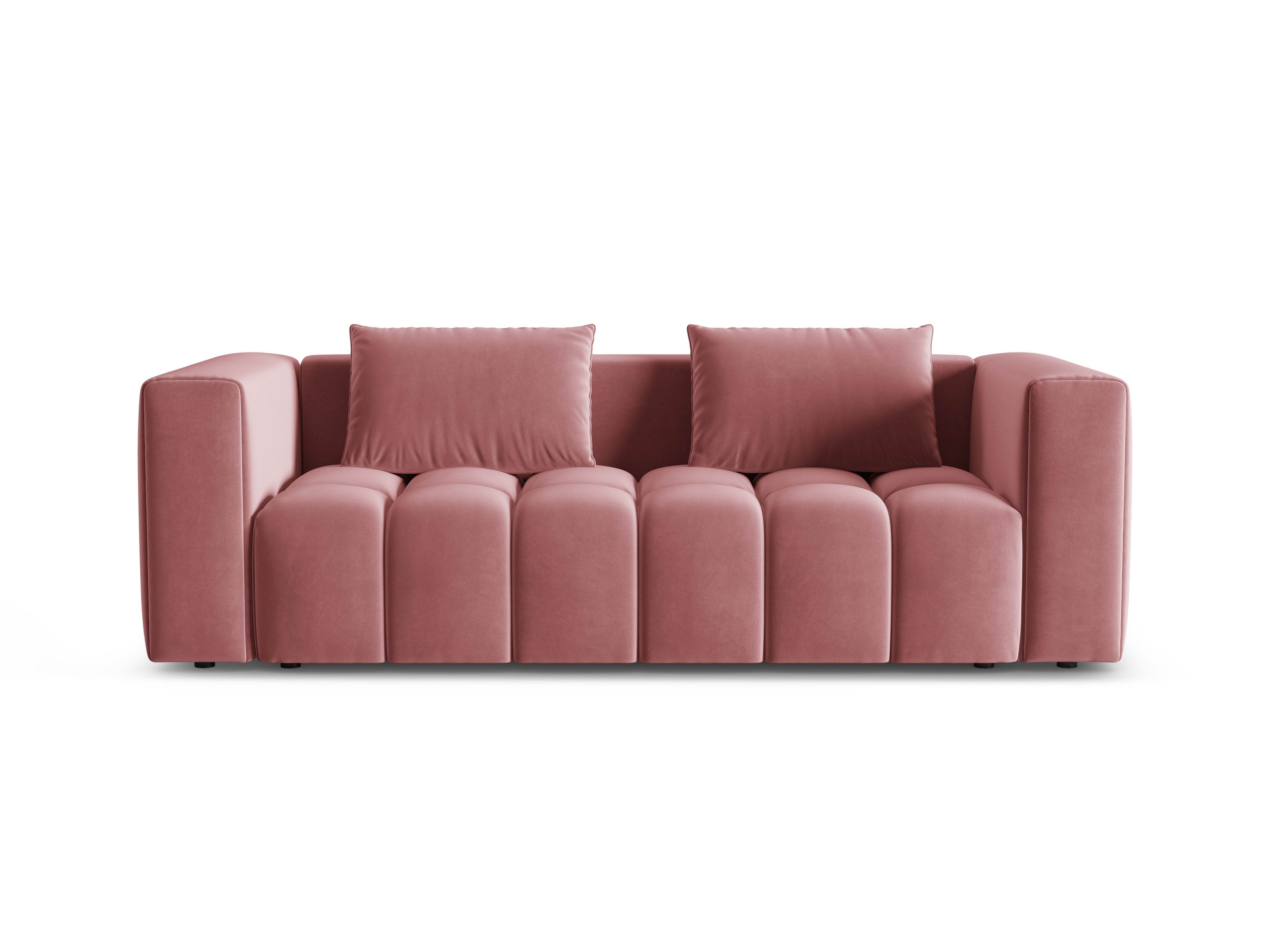 Velvet 3-Seater Sofa with Sleeping Function VERONA Flamingo Pink
