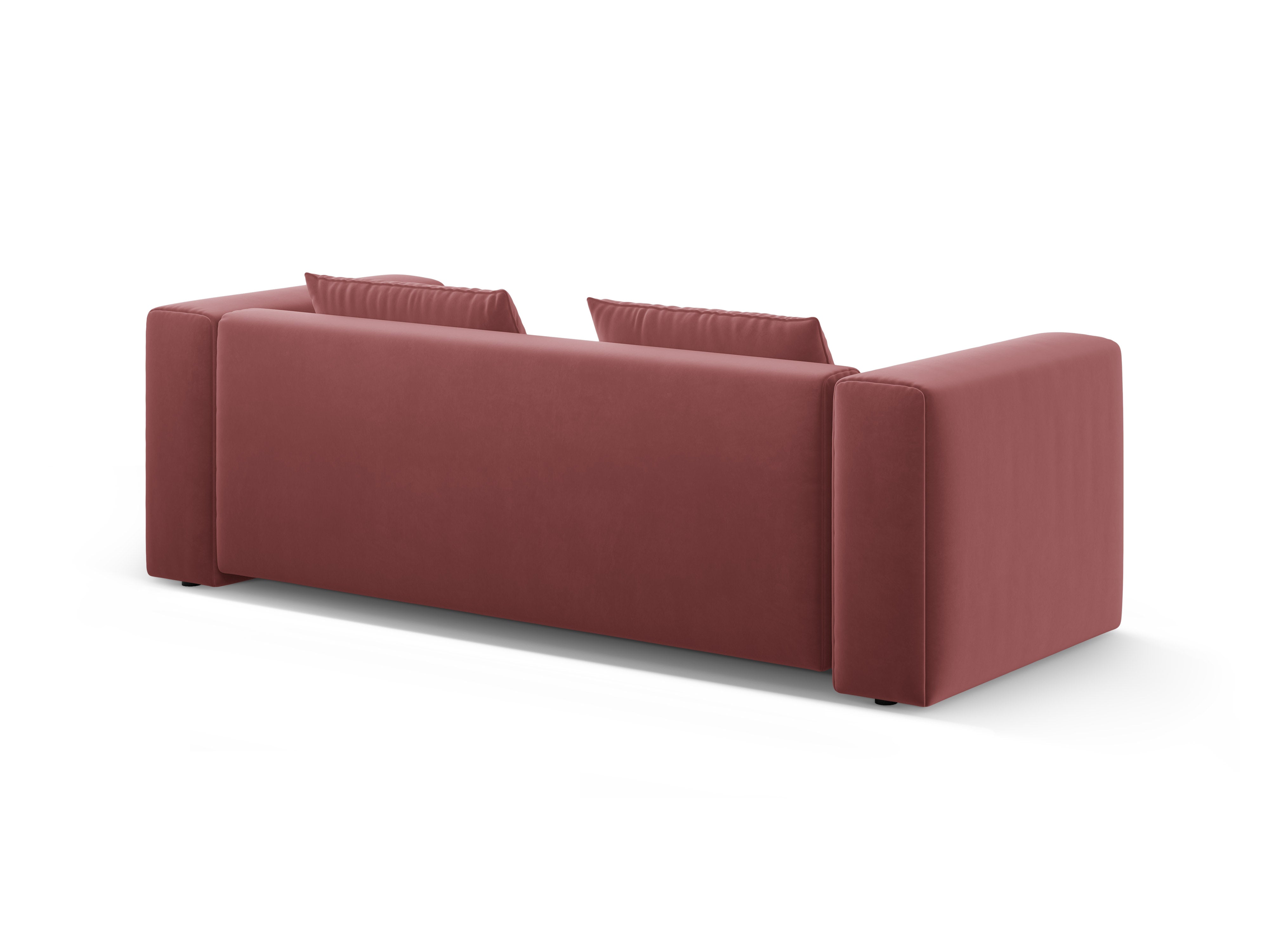 Velvet 3-Seater Sofa with Sleeping Function VERONA Flamingo Pink