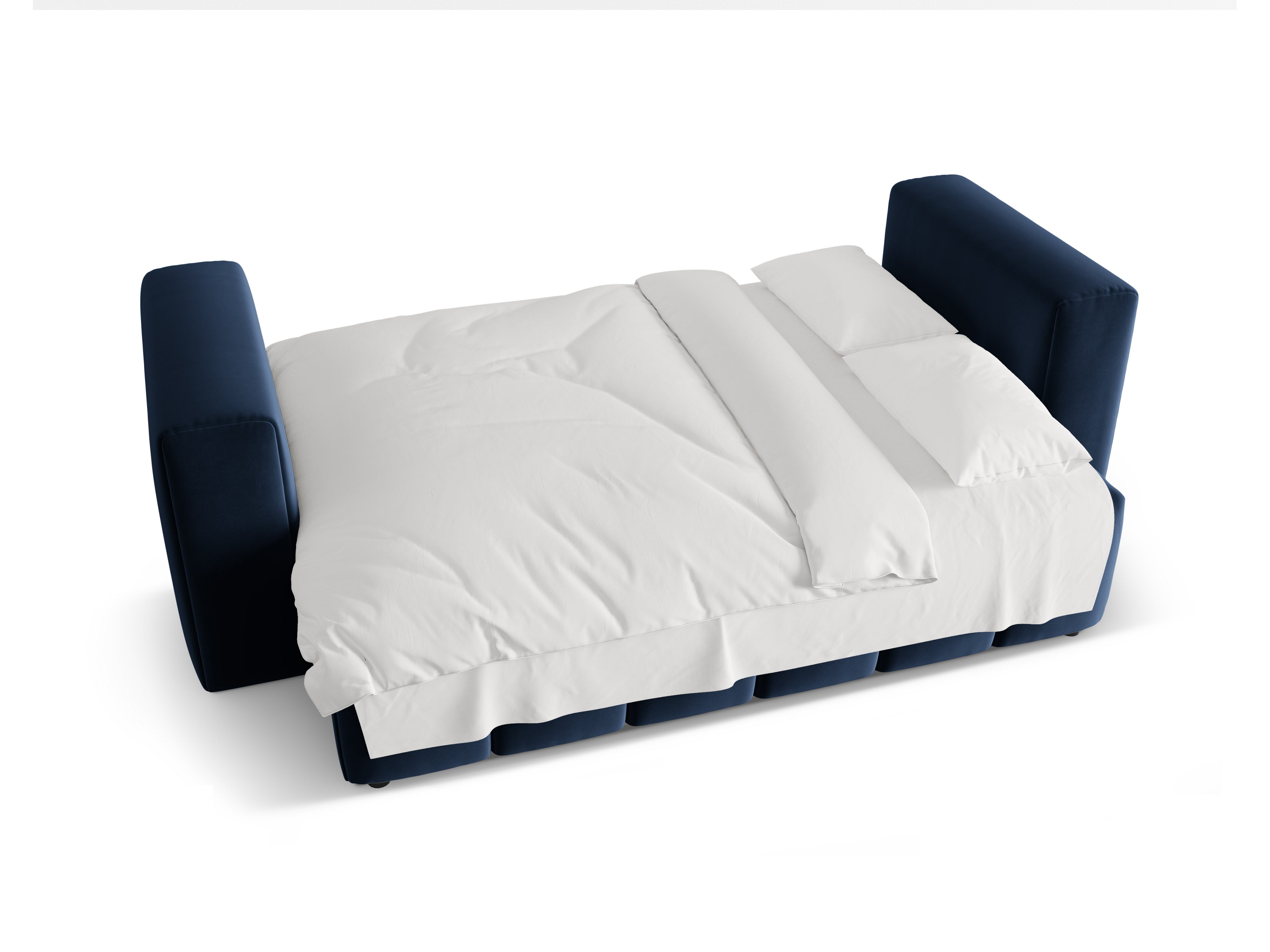 Velvet 3-Seater Sofa with Sleeping Function VERONA Royal Blue