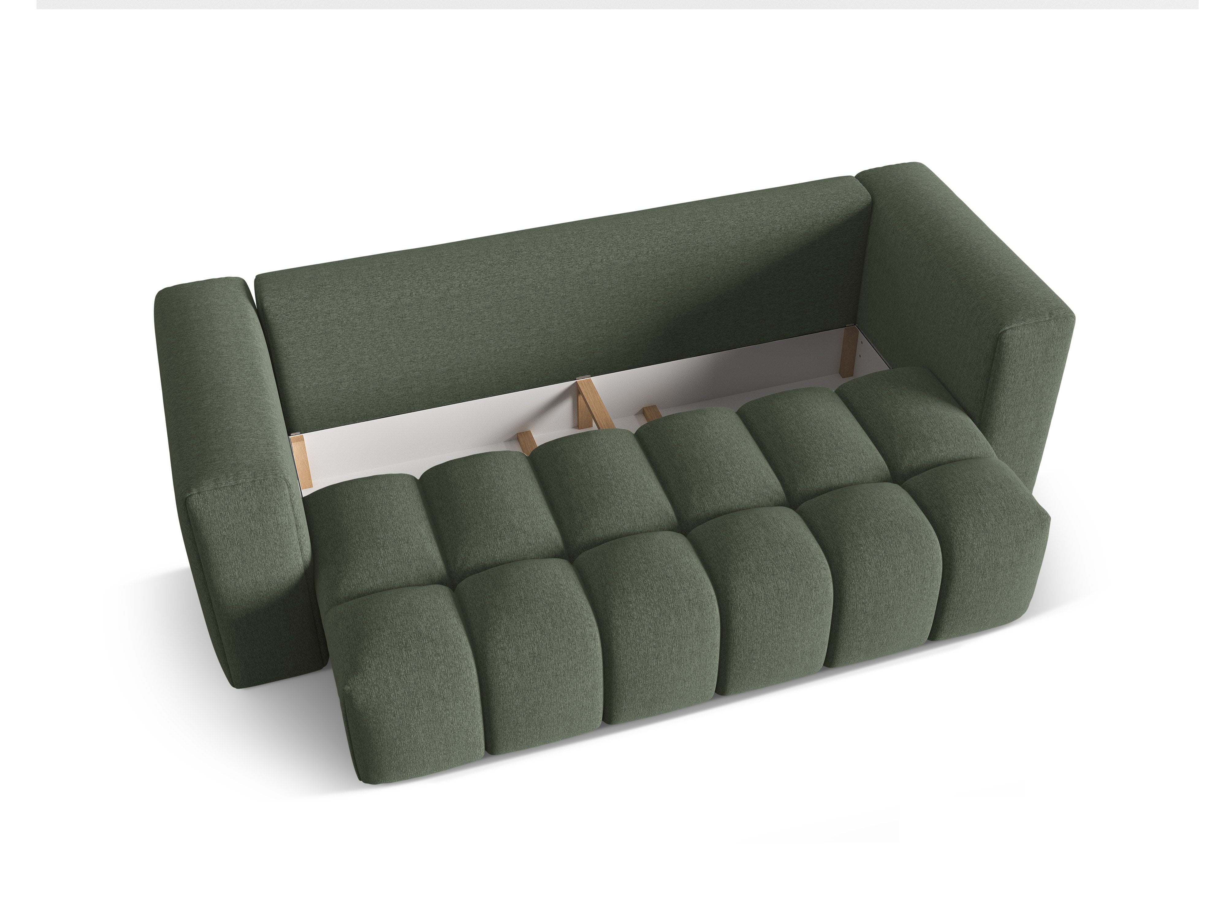 3-Seater Sofa with Sleeping Function VERONA Olive