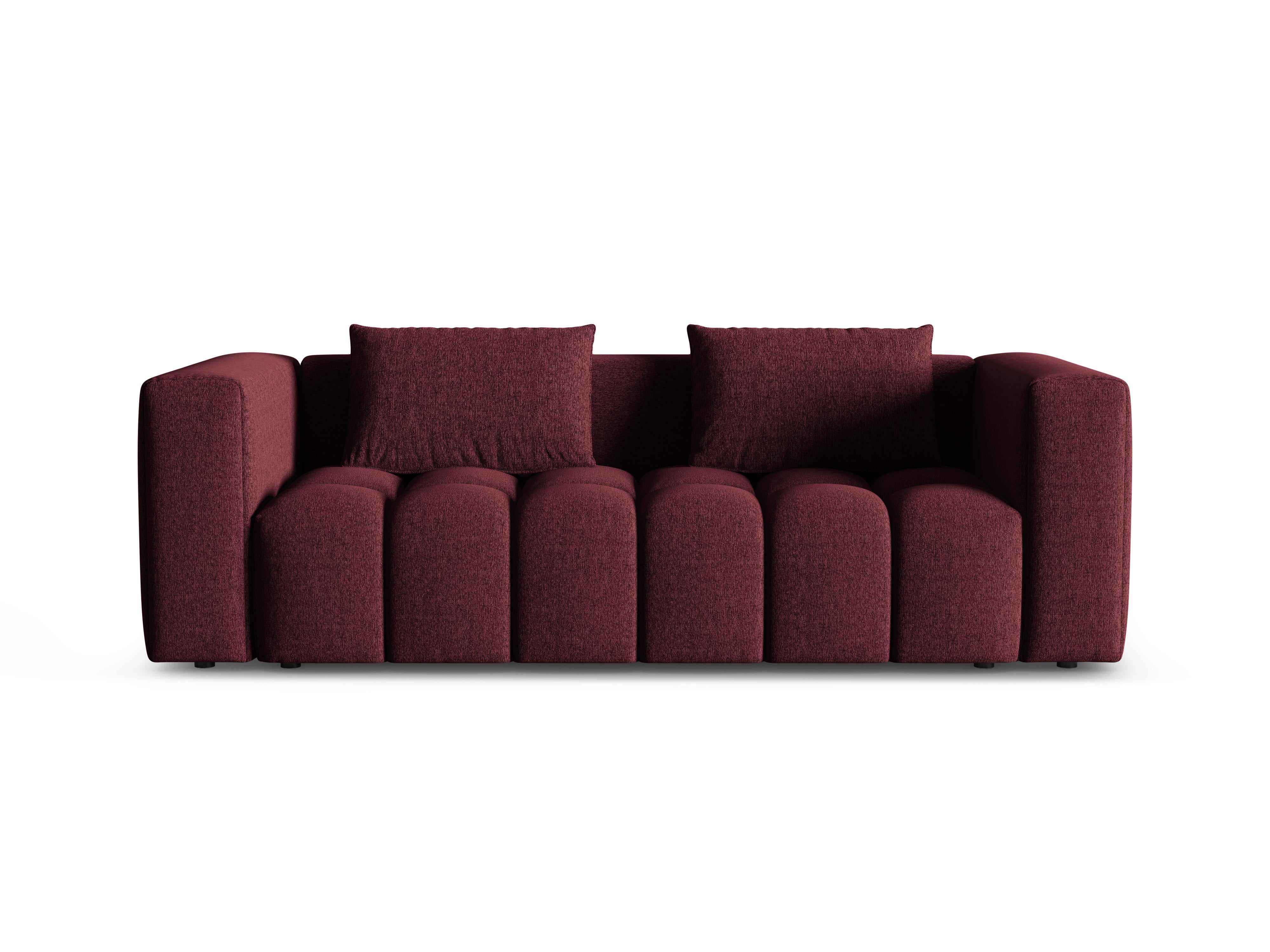 3-Seater Sofa with Sleeping Function VERONA Burgundy