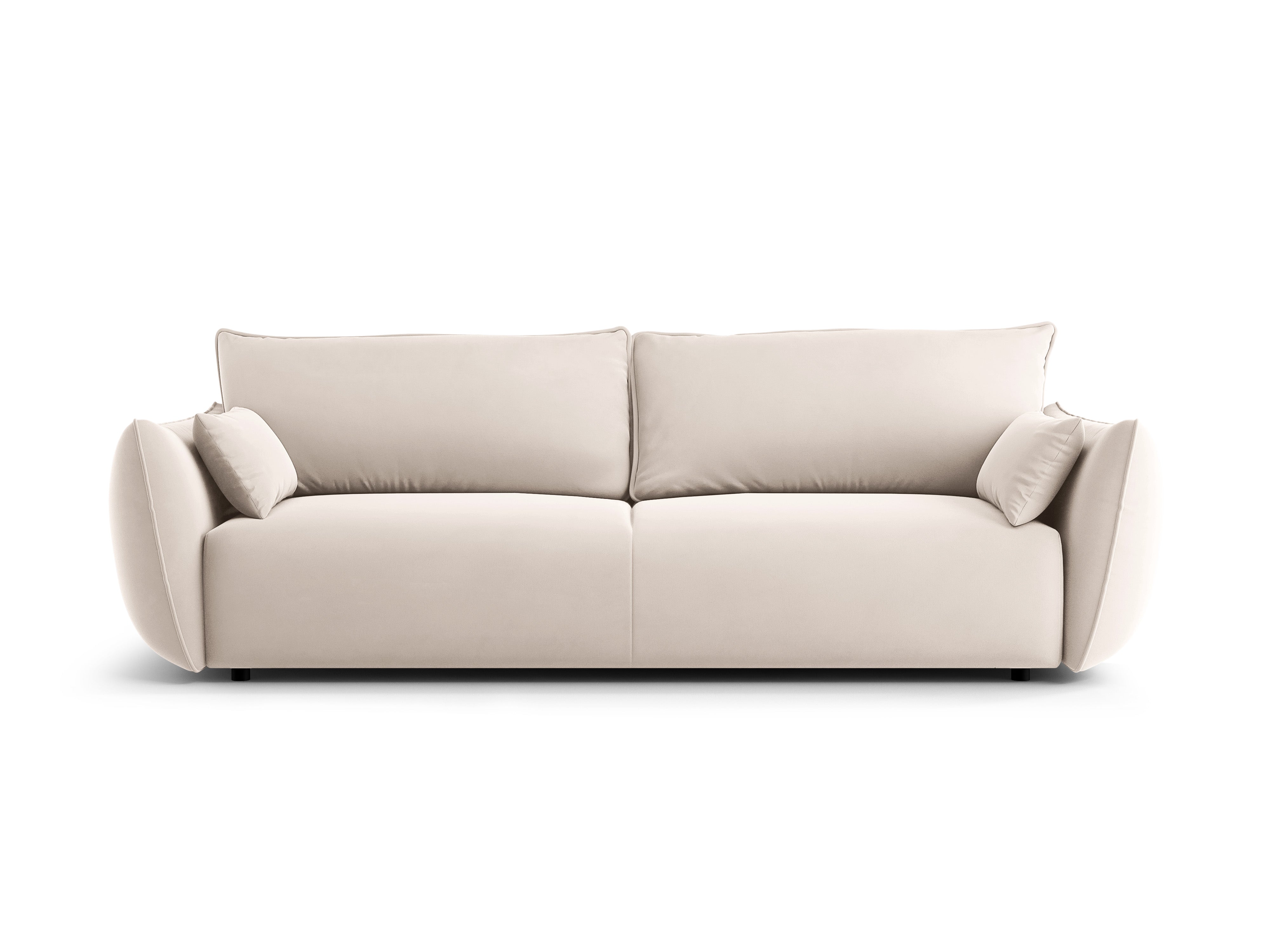 Velvet sofa with sleeping function MATERA beige