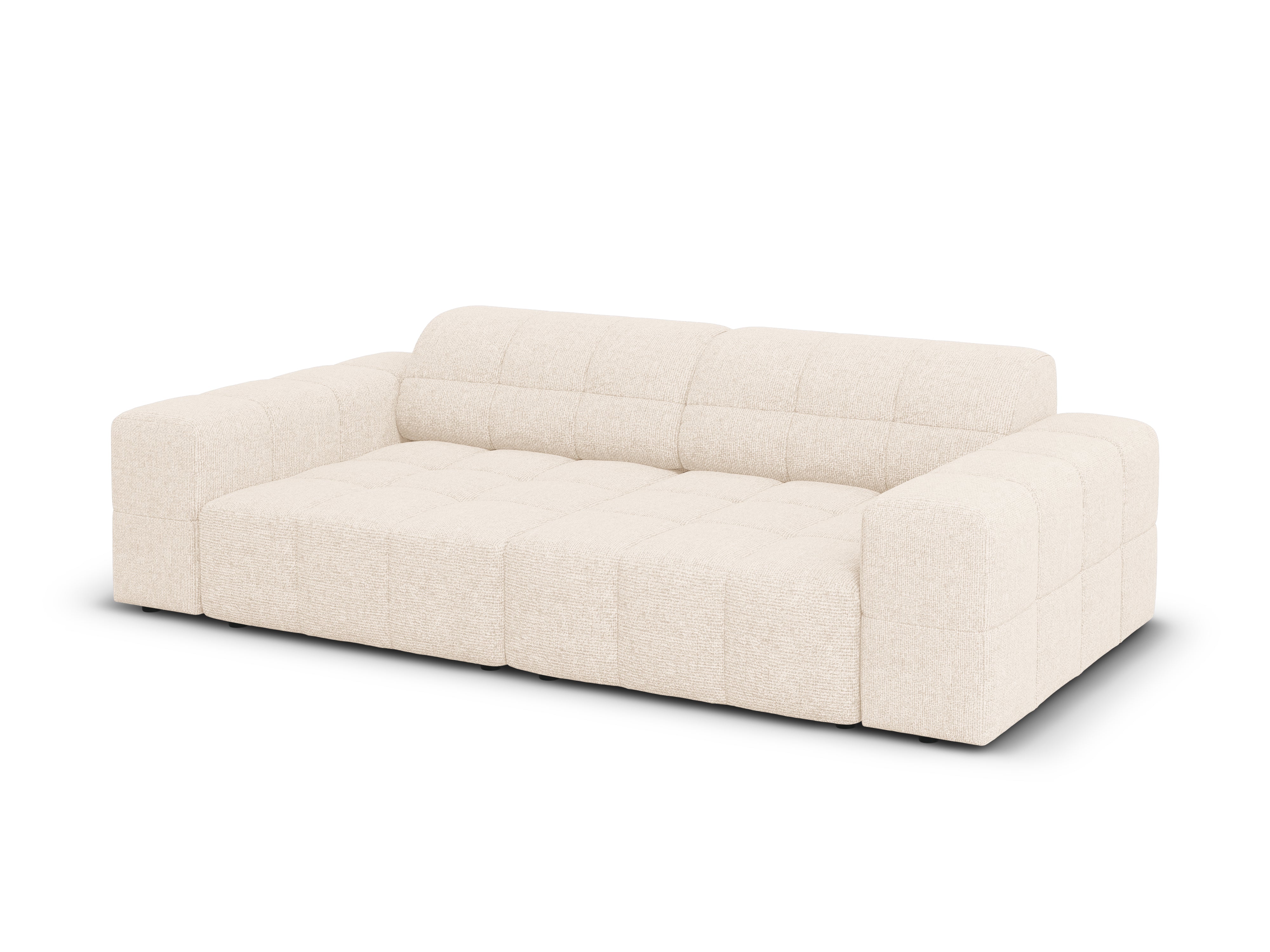 Sofa 3-osobowa CHICAGO jasnobeżowy szenil do salonu – Cosmopolitan Design