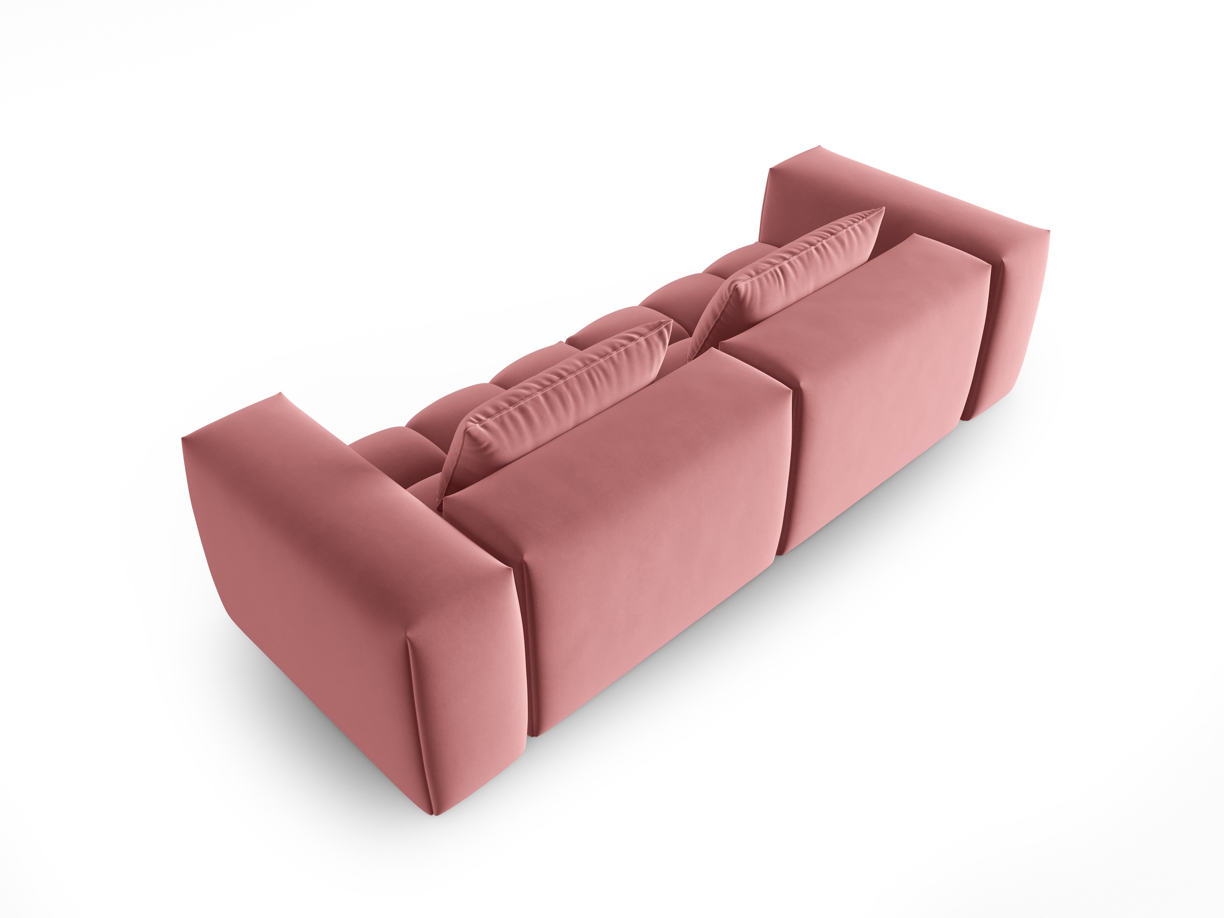 Velvet Sofa for 3 VERONA Flamingo Pink