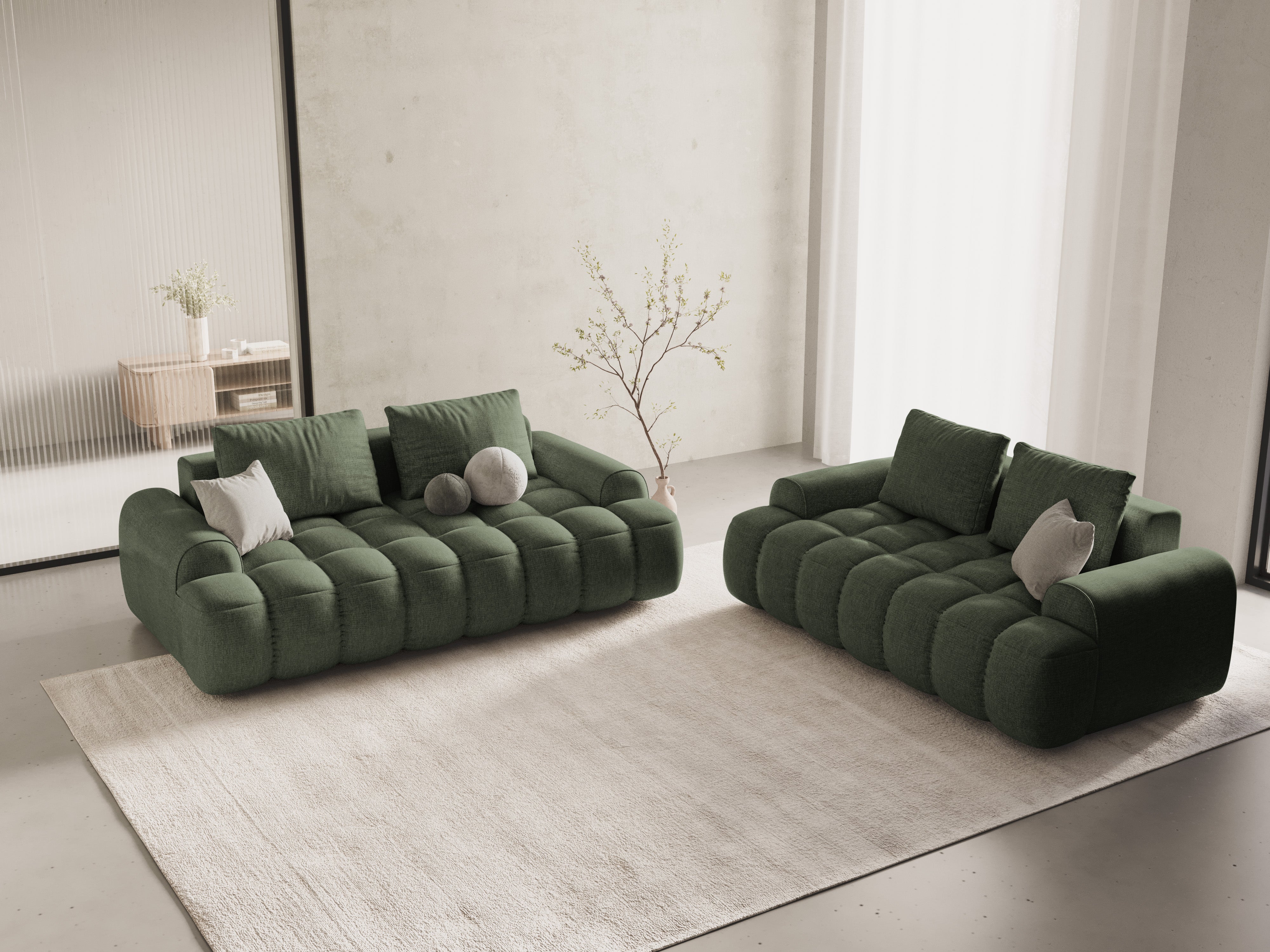 3-seater Sofa LINZ olive